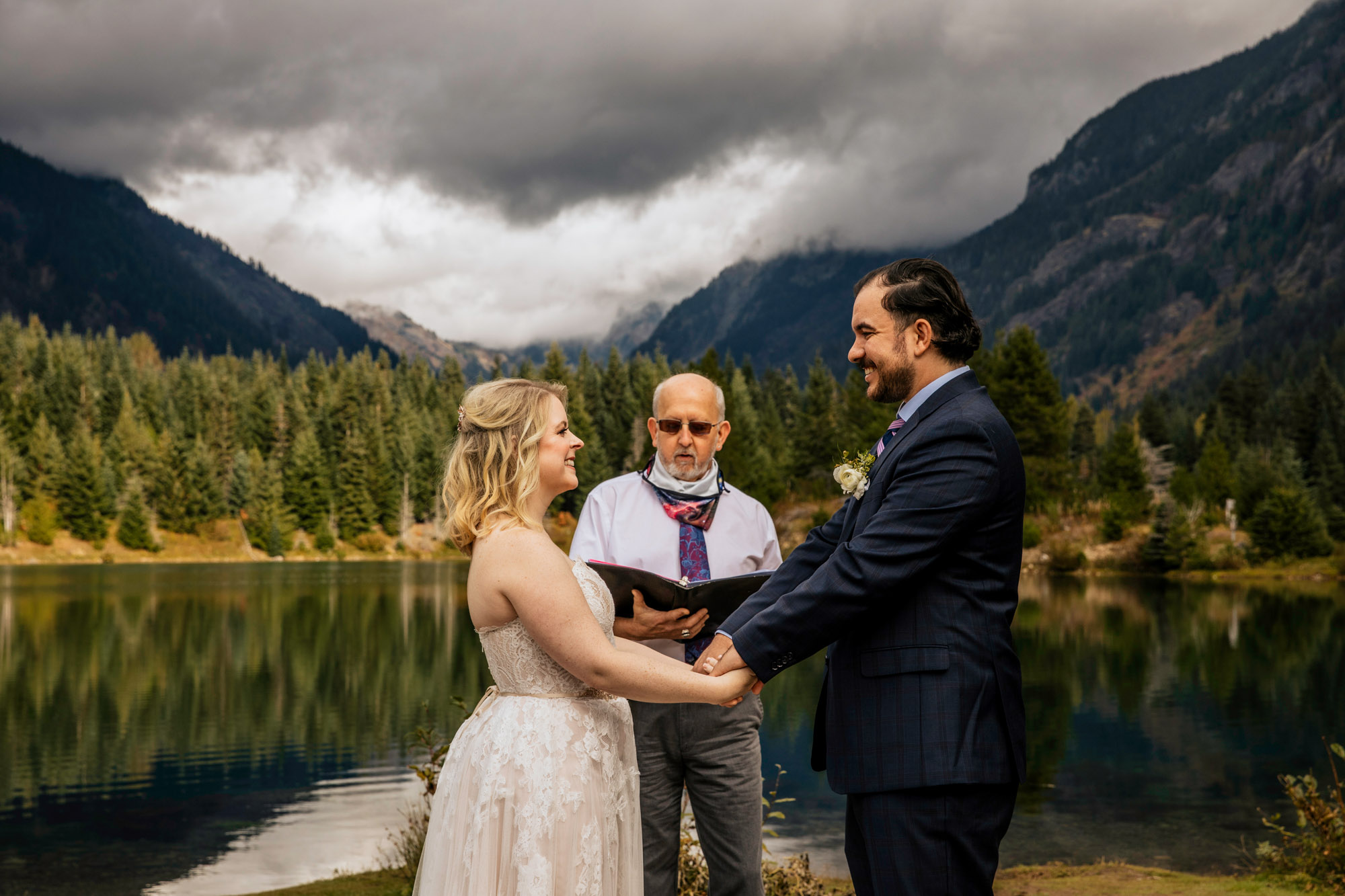 Adventure elopement in the Cascade Mountains by Seattle Wedding Photographer James Thomas Long Photography