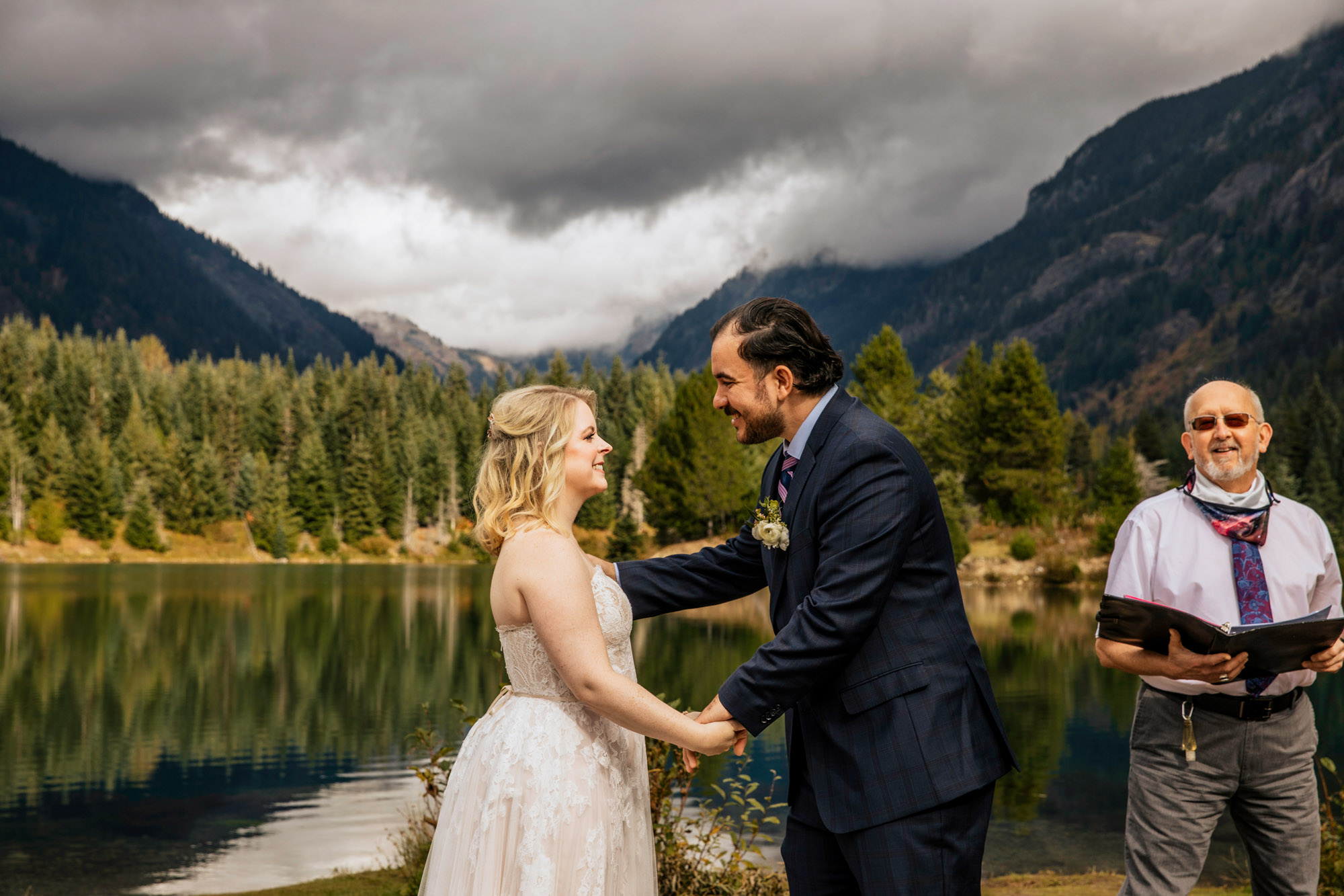 Adventure elopement in the Cascade Mountains by Seattle Wedding Photographer James Thomas Long Photography