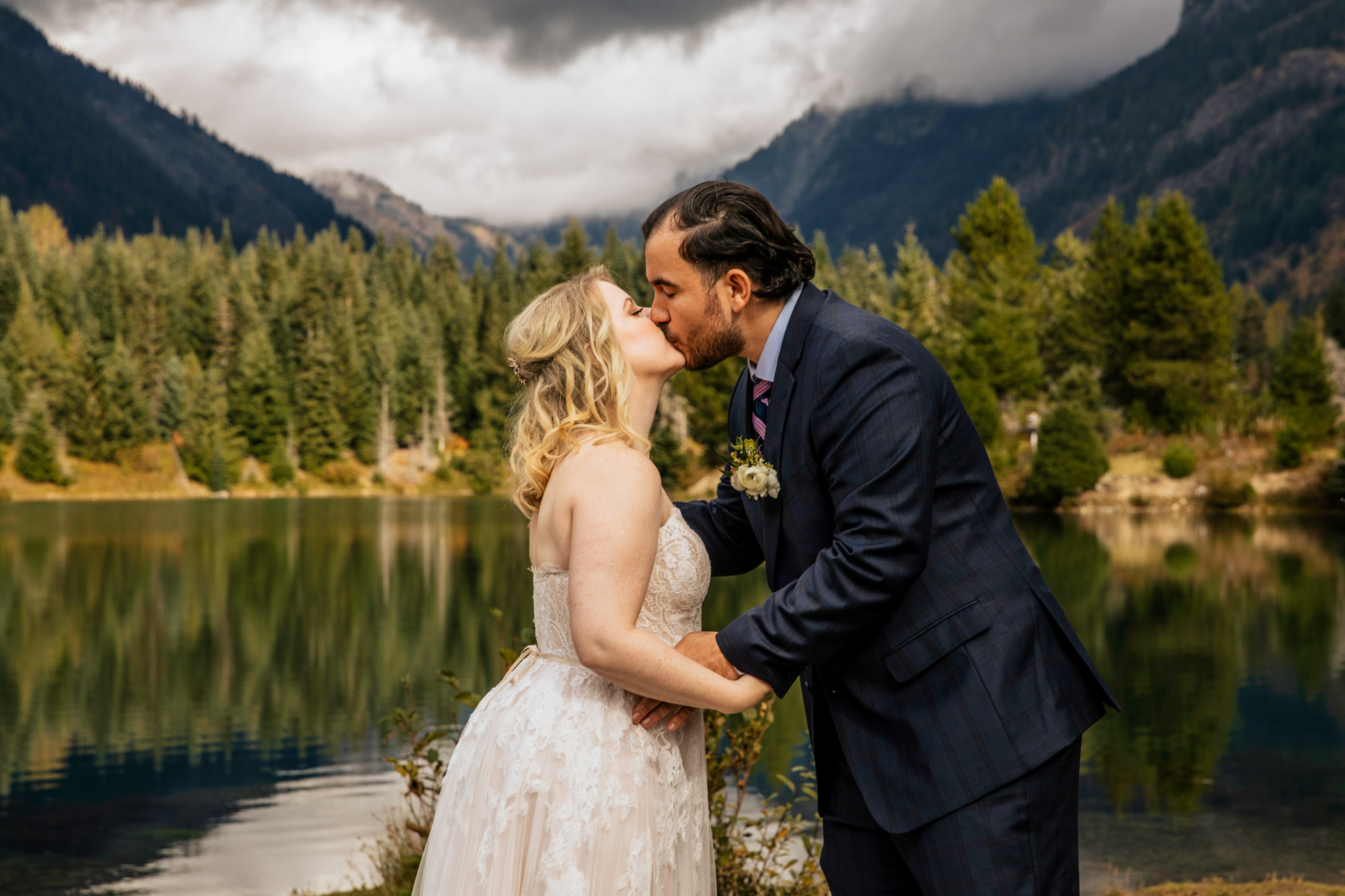 Adventure elopement in the Cascade Mountains by Seattle Wedding Photographer James Thomas Long Photography