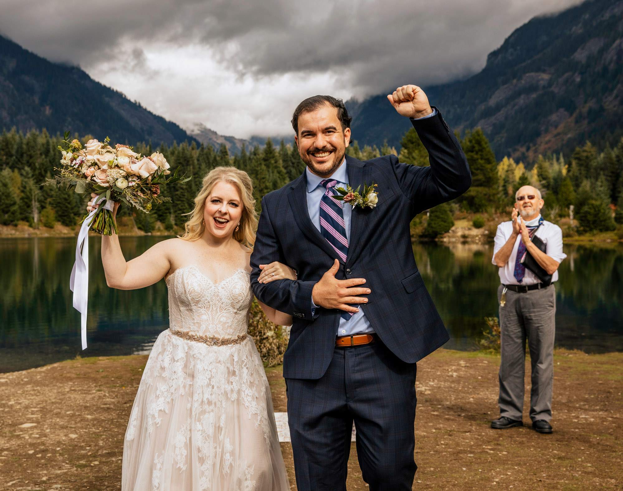 Adventure elopement in the Cascade Mountains by Seattle Wedding Photographer James Thomas Long Photography