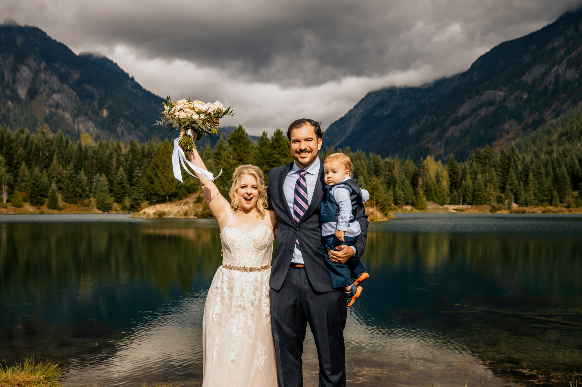 Adventure elopement in the Cascade Mountains by Seattle Wedding Photographer James Thomas Long Photography