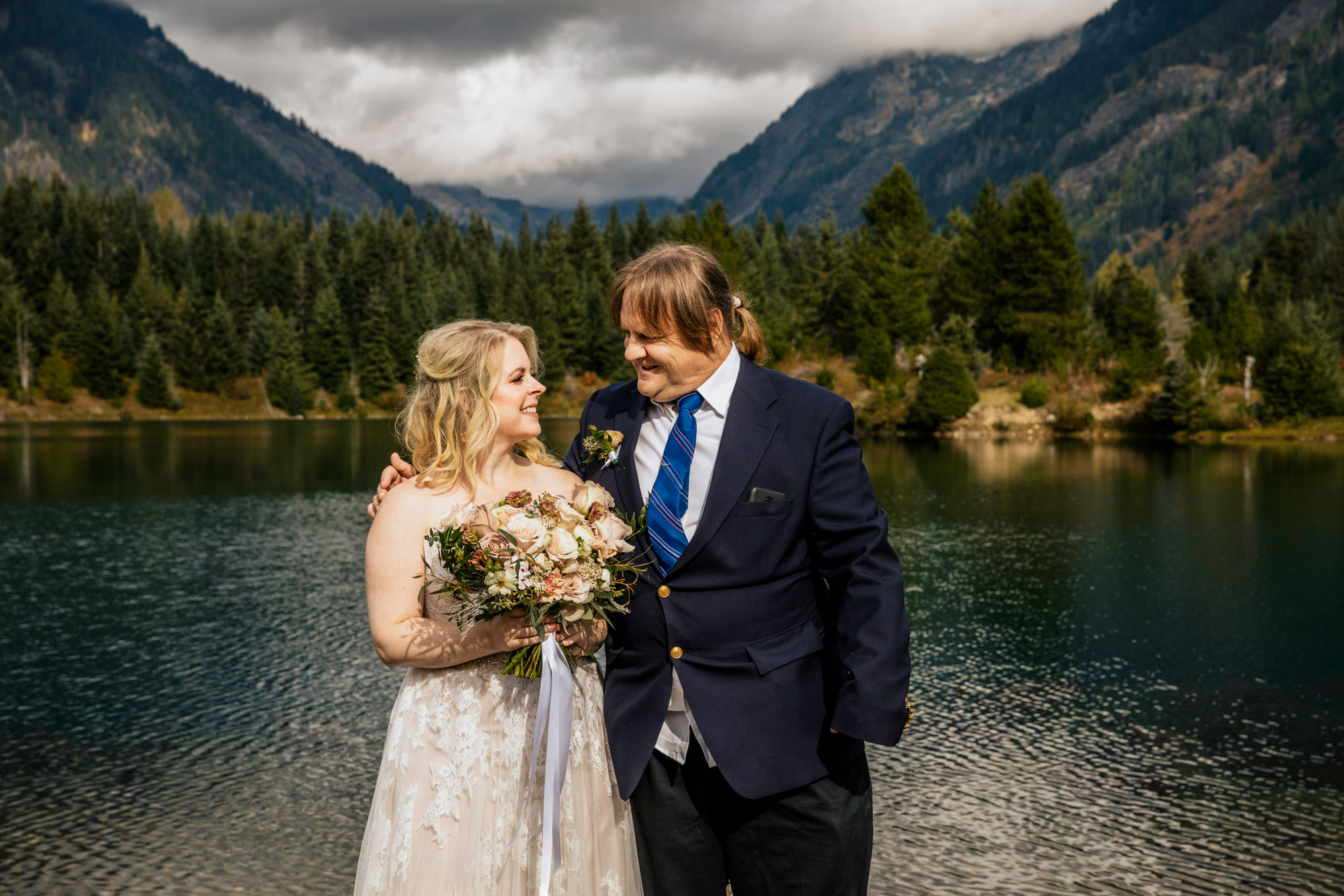 Adventure elopement in the Cascade Mountains by Seattle Wedding Photographer James Thomas Long Photography