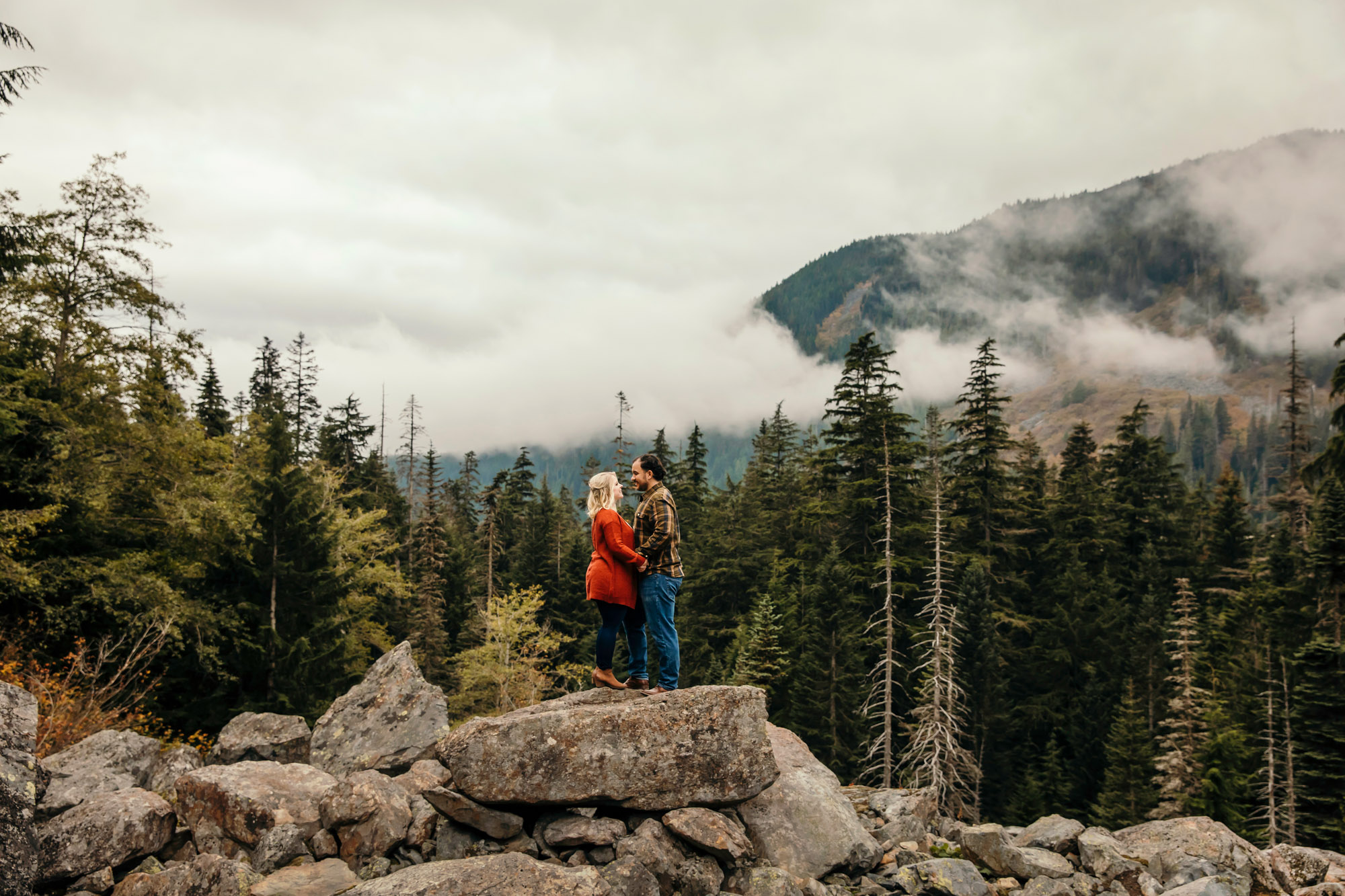 Adventure elopement in the Cascade Mountains by Seattle Wedding Photographer James Thomas Long Photography