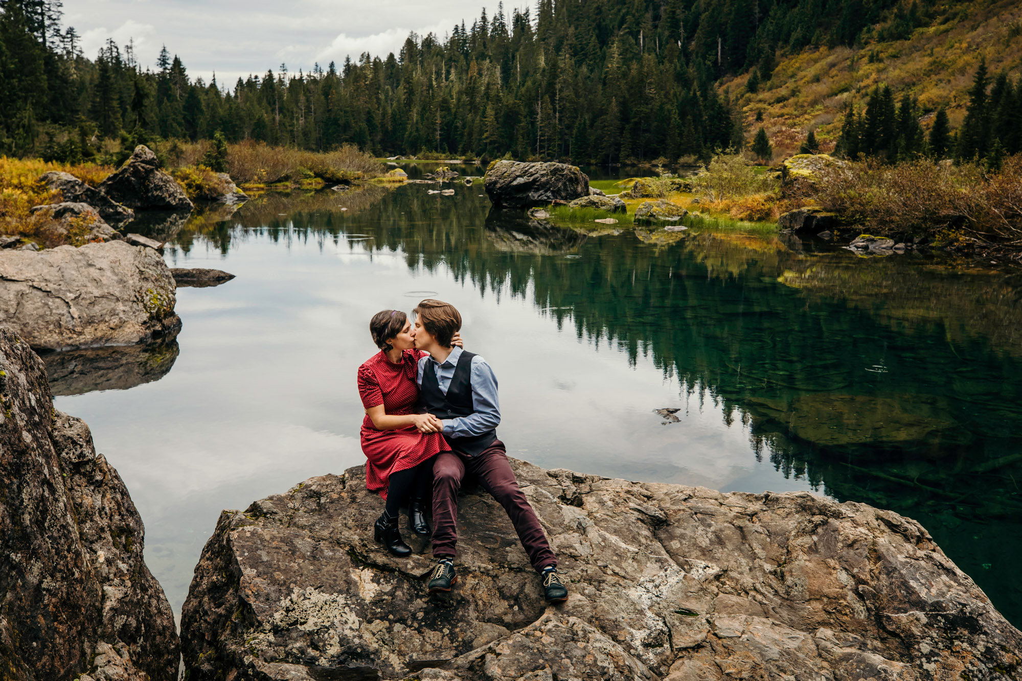 Cascade Mountain adventure engagement session by Seattle wedding photographer James Thomas Long Photography