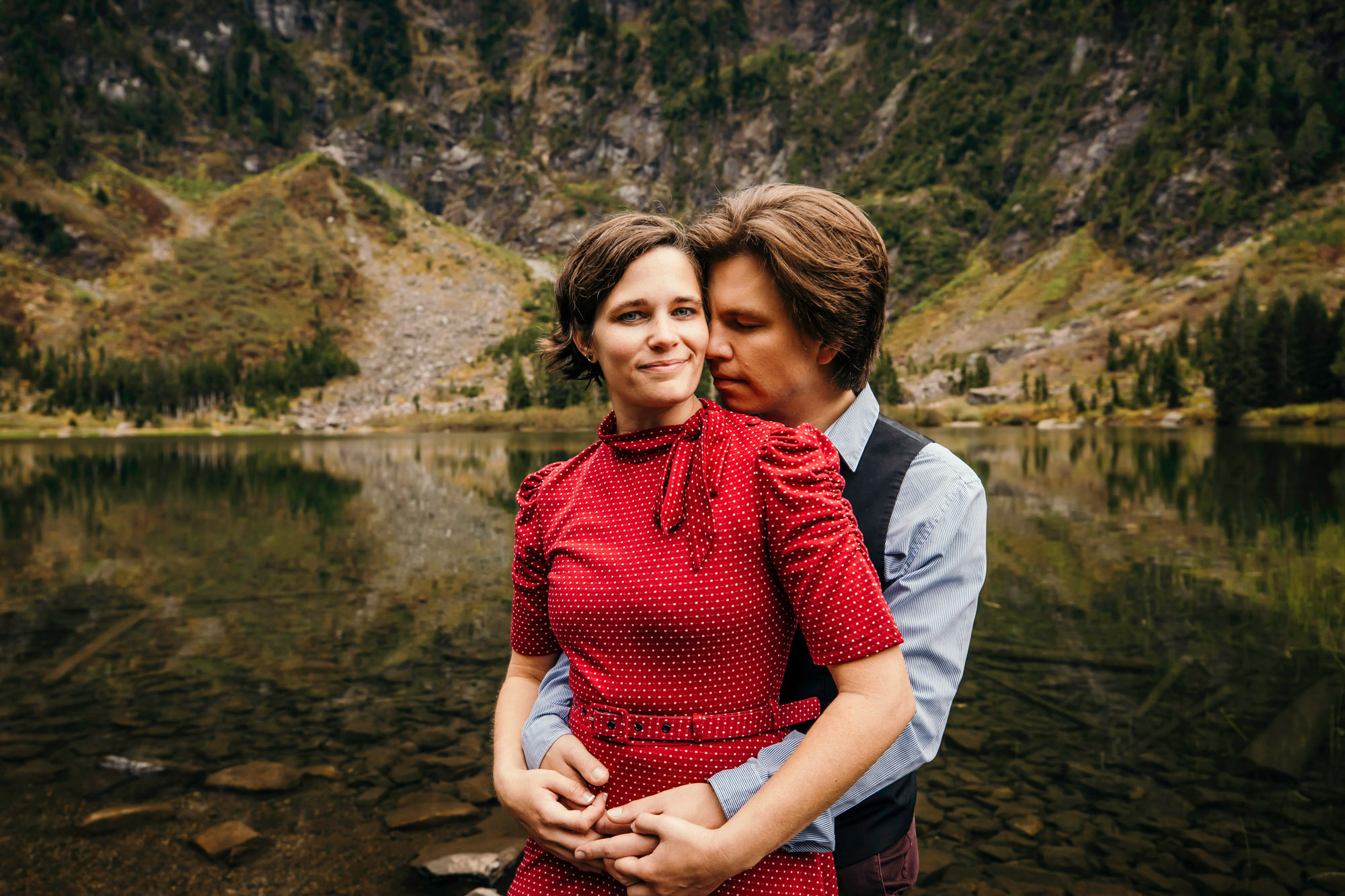 Cascade Mountain adventure engagement session by Seattle wedding photographer James Thomas Long Photography