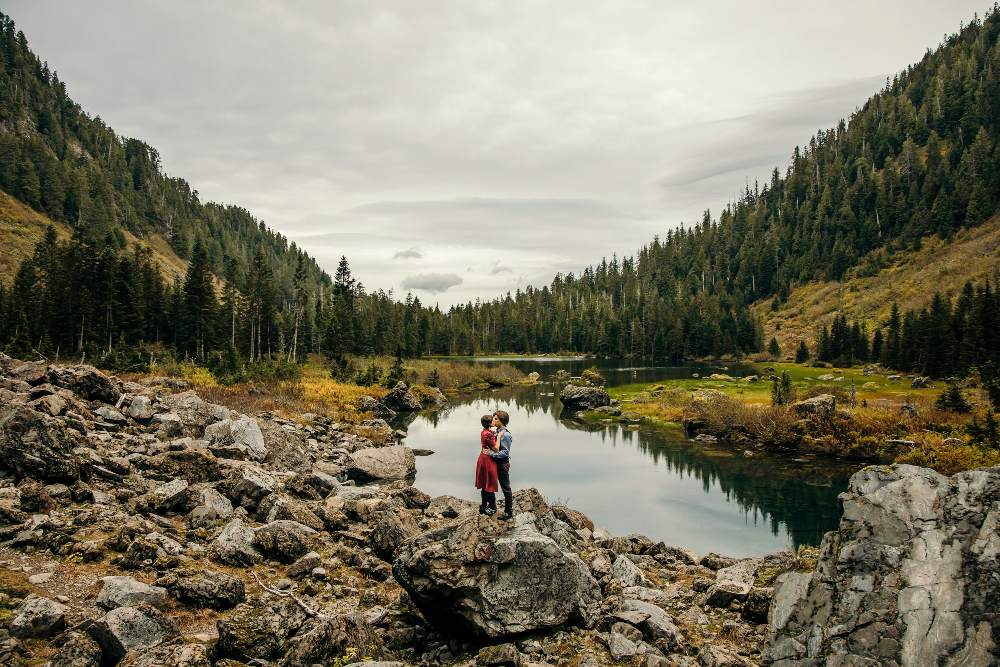 Cascade Mountain adventure engagement session by Seattle wedding photographer James Thomas Long Photography