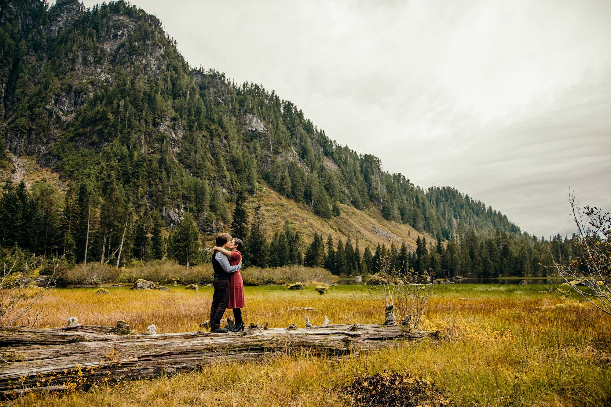 Cascade Mountain adventure engagement session by Seattle wedding photographer James Thomas Long Photography