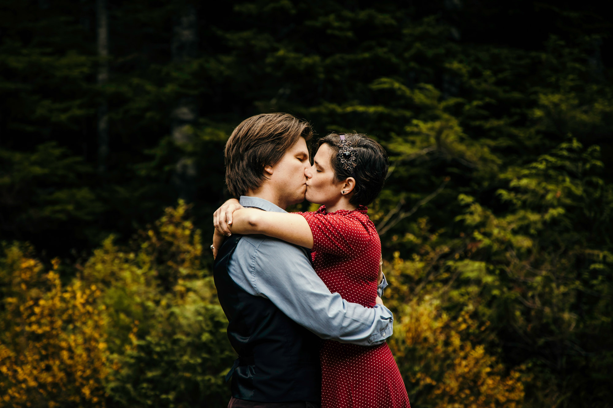 Cascade Mountain adventure engagement session by Seattle wedding photographer James Thomas Long Photography