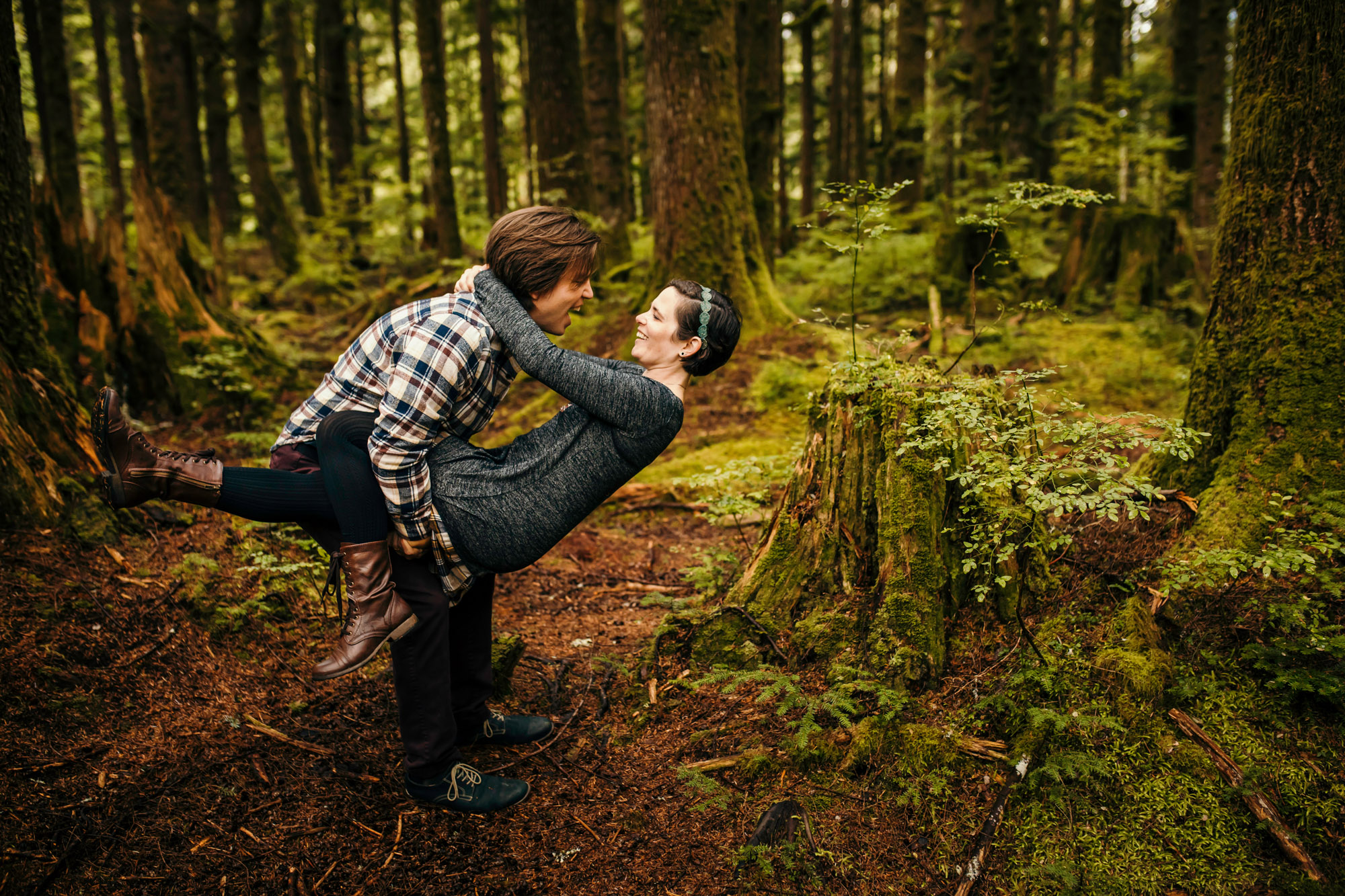 Cascade Mountain adventure engagement session by Seattle wedding photographer James Thomas Long Photography