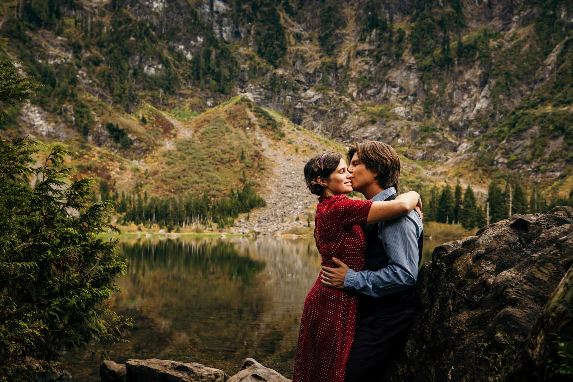 Cascade Mountain adventure engagement session by Seattle wedding photographer James Thomas Long Photography