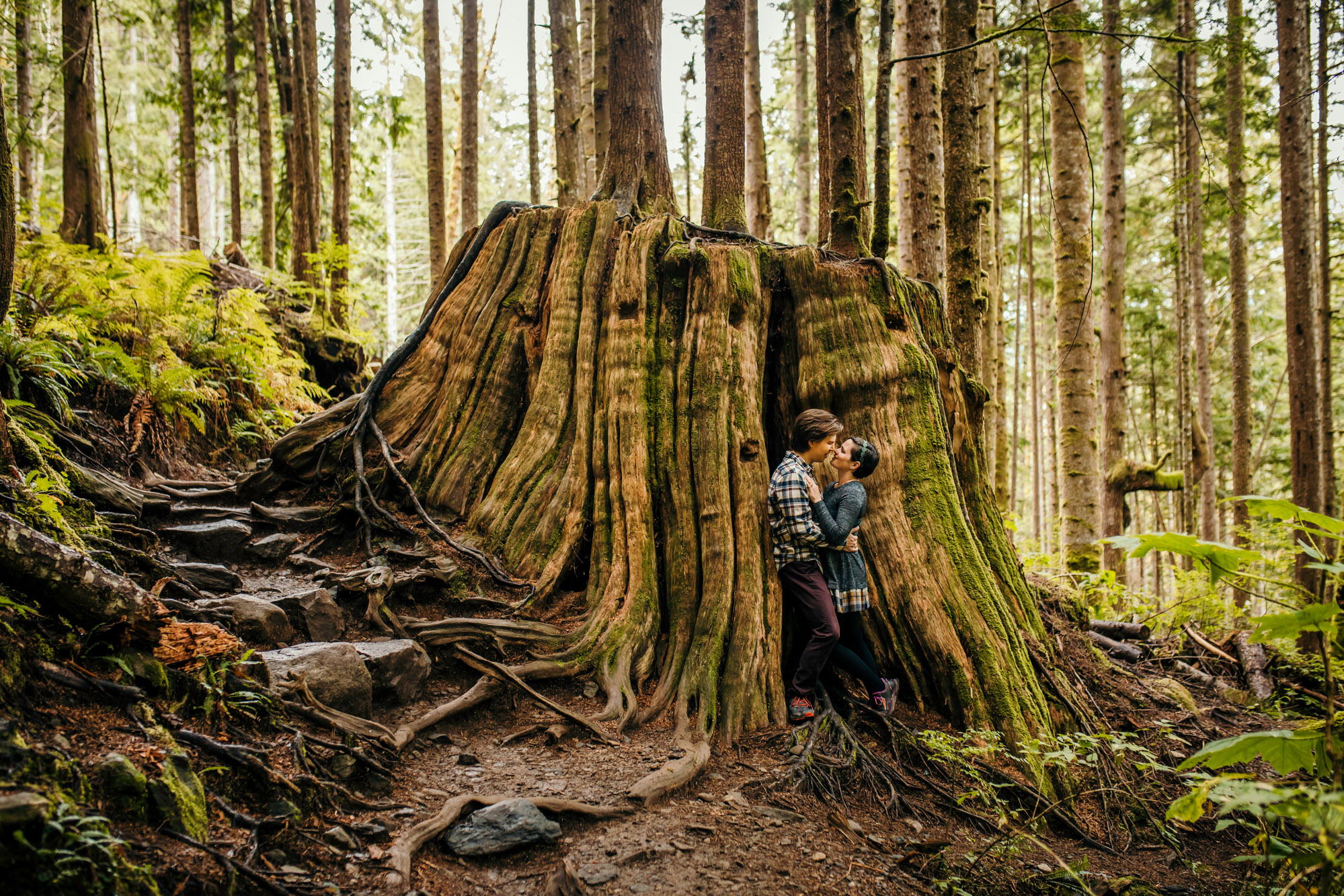 Cascade Mountain adventure engagement session by Seattle wedding photographer James Thomas Long Photography