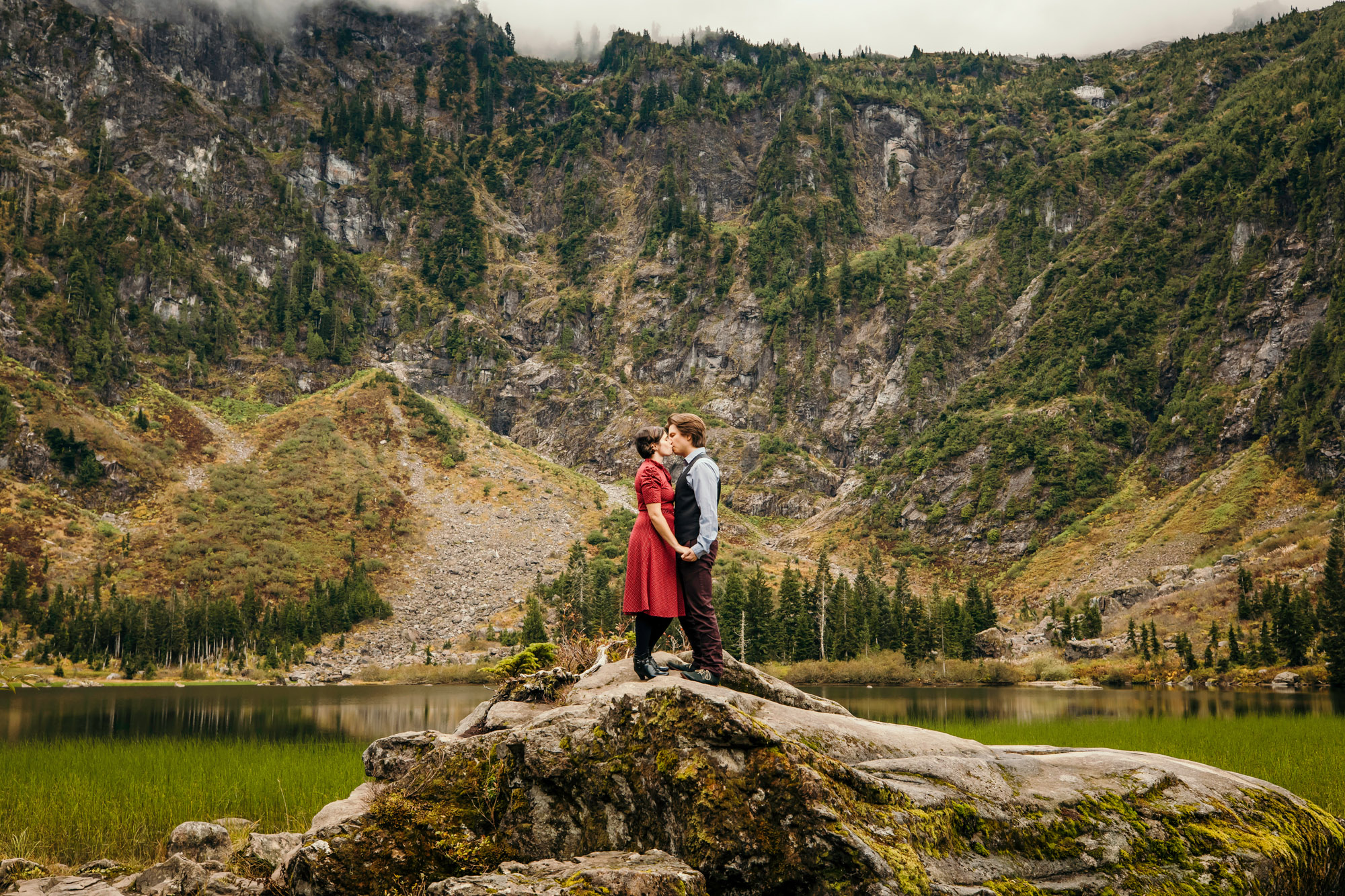 Cascade Mountain adventure engagement session by Seattle wedding photographer James Thomas Long Photography