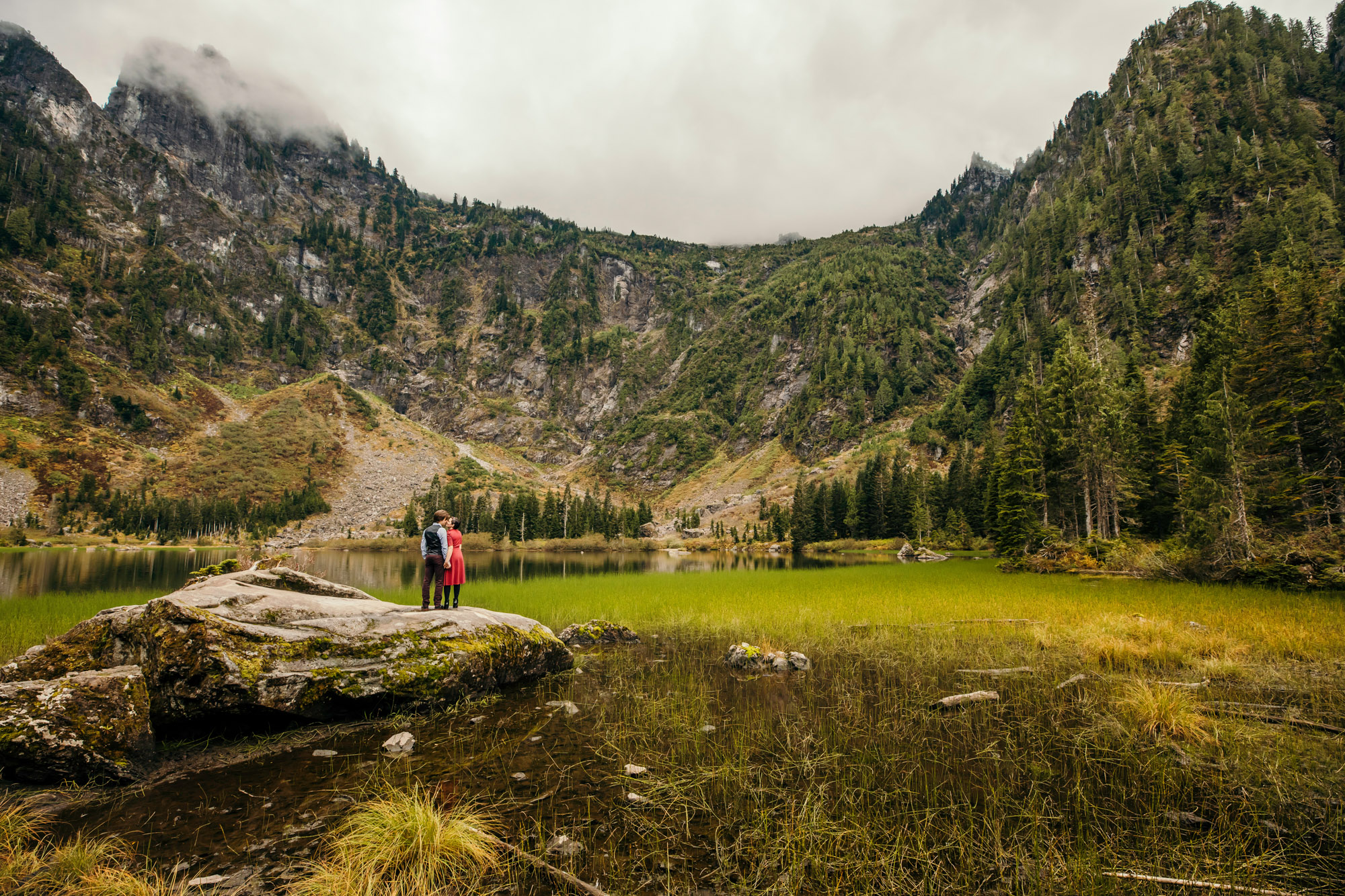 Cascade Mountain adventure engagement session by Seattle wedding photographer James Thomas Long Photography