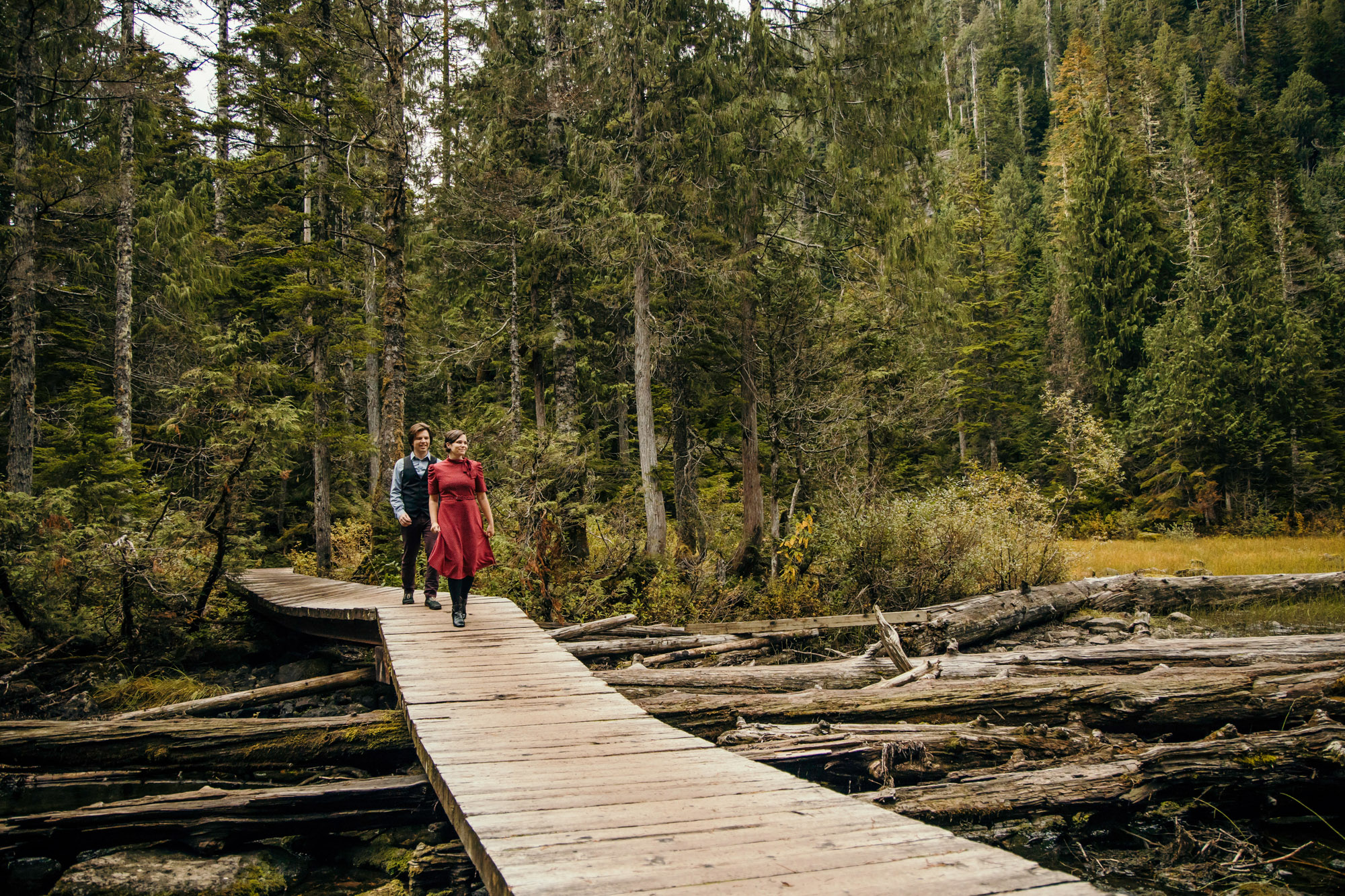 Cascade Mountain adventure engagement session by Seattle wedding photographer James Thomas Long Photography