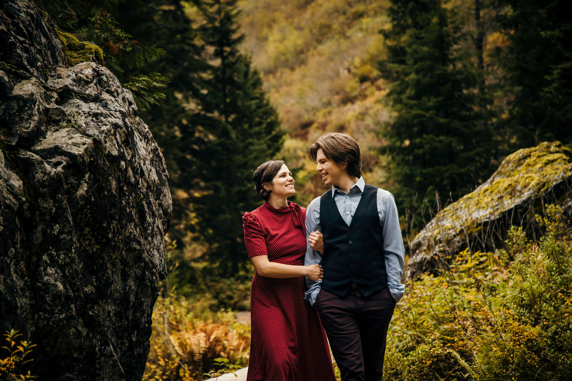 Cascade Mountain adventure engagement session by Seattle wedding photographer James Thomas Long Photography