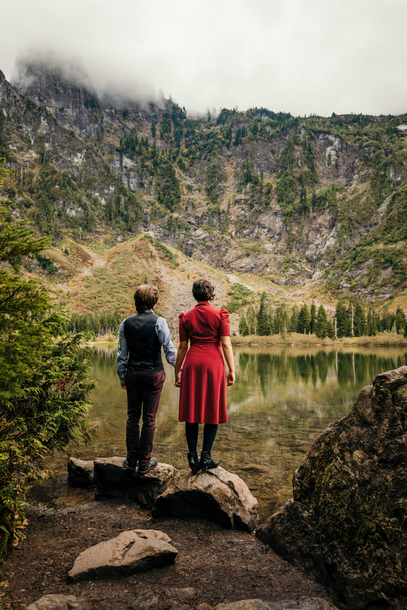 Cascade Mountain adventure engagement session by Seattle wedding photographer James Thomas Long Photography