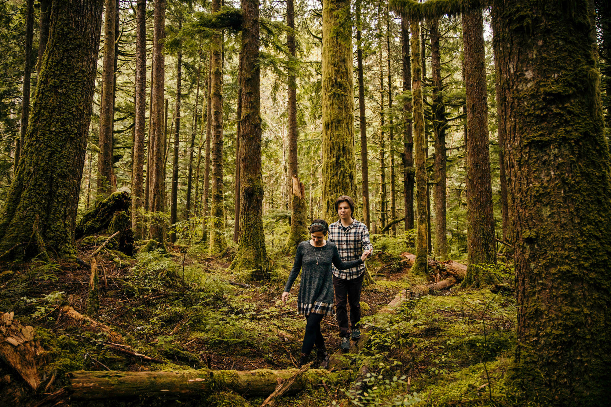 Cascade Mountain adventure engagement session by Seattle wedding photographer James Thomas Long Photography