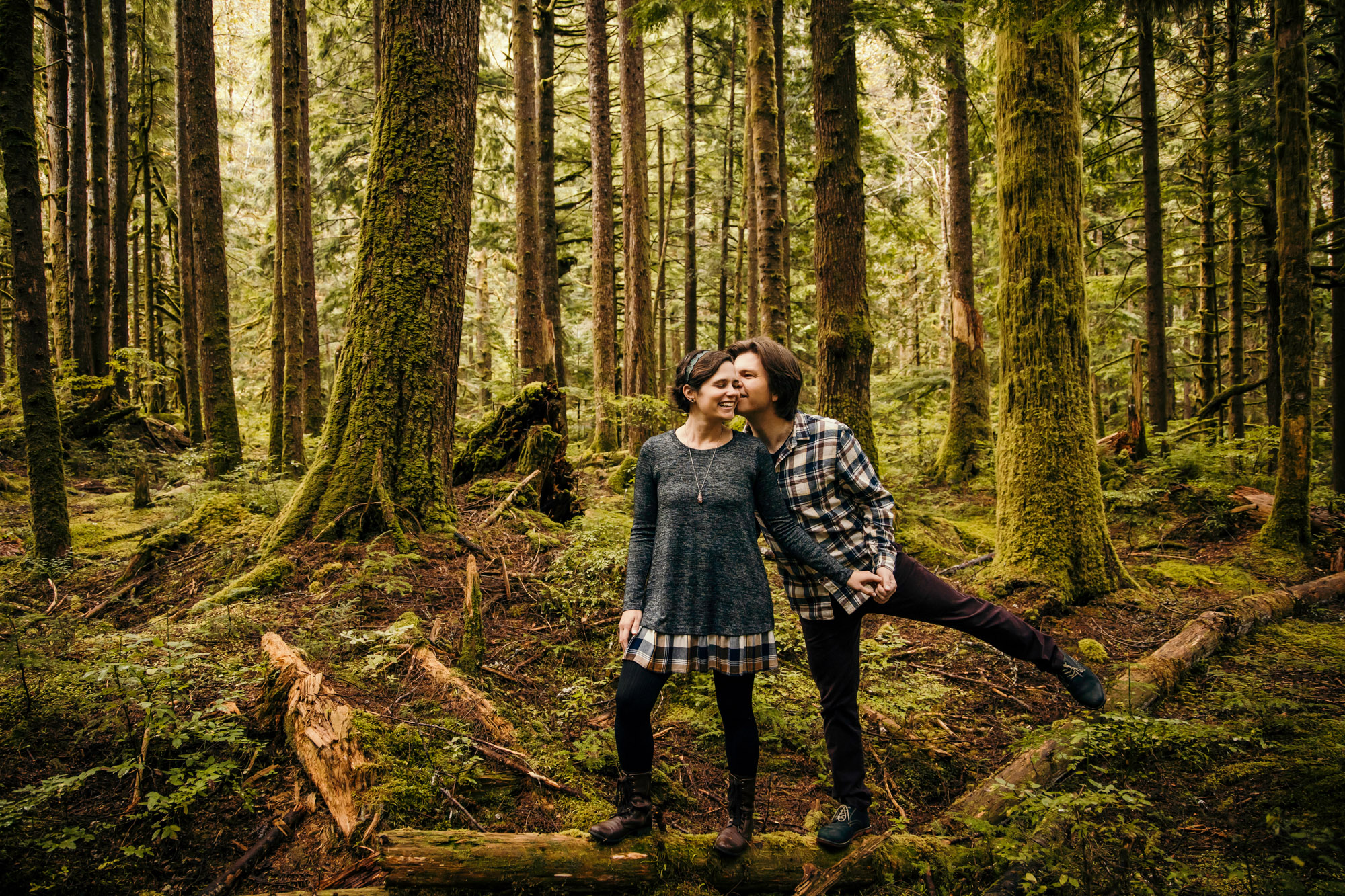 Cascade Mountain adventure engagement session by Seattle wedding photographer James Thomas Long Photography