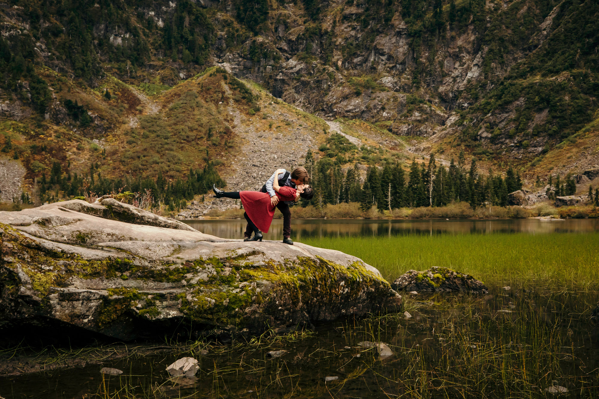 Cascade Mountain adventure engagement session by Seattle wedding photographer James Thomas Long Photography