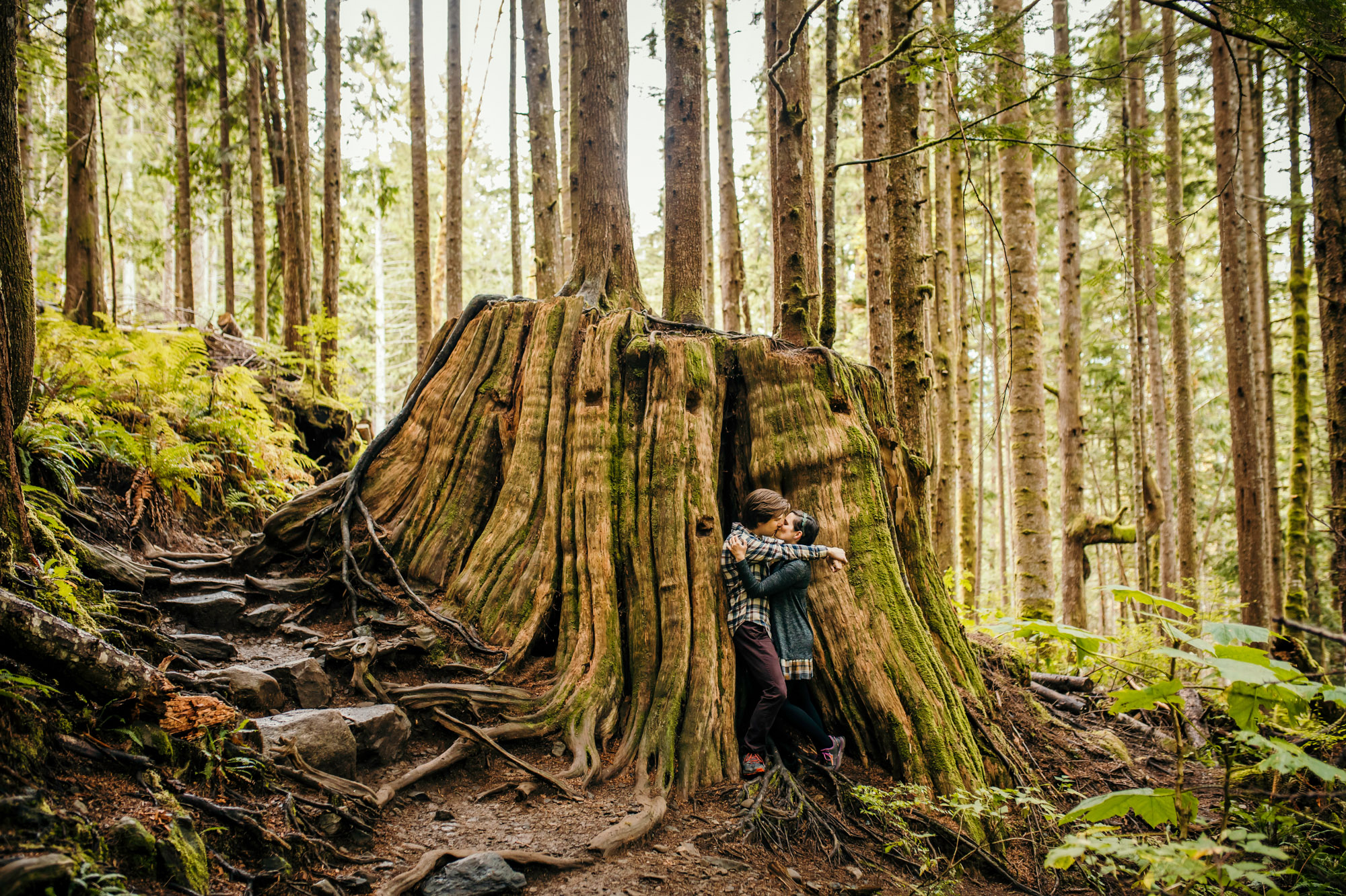 Cascade Mountain adventure engagement session by Seattle wedding photographer James Thomas Long Photography