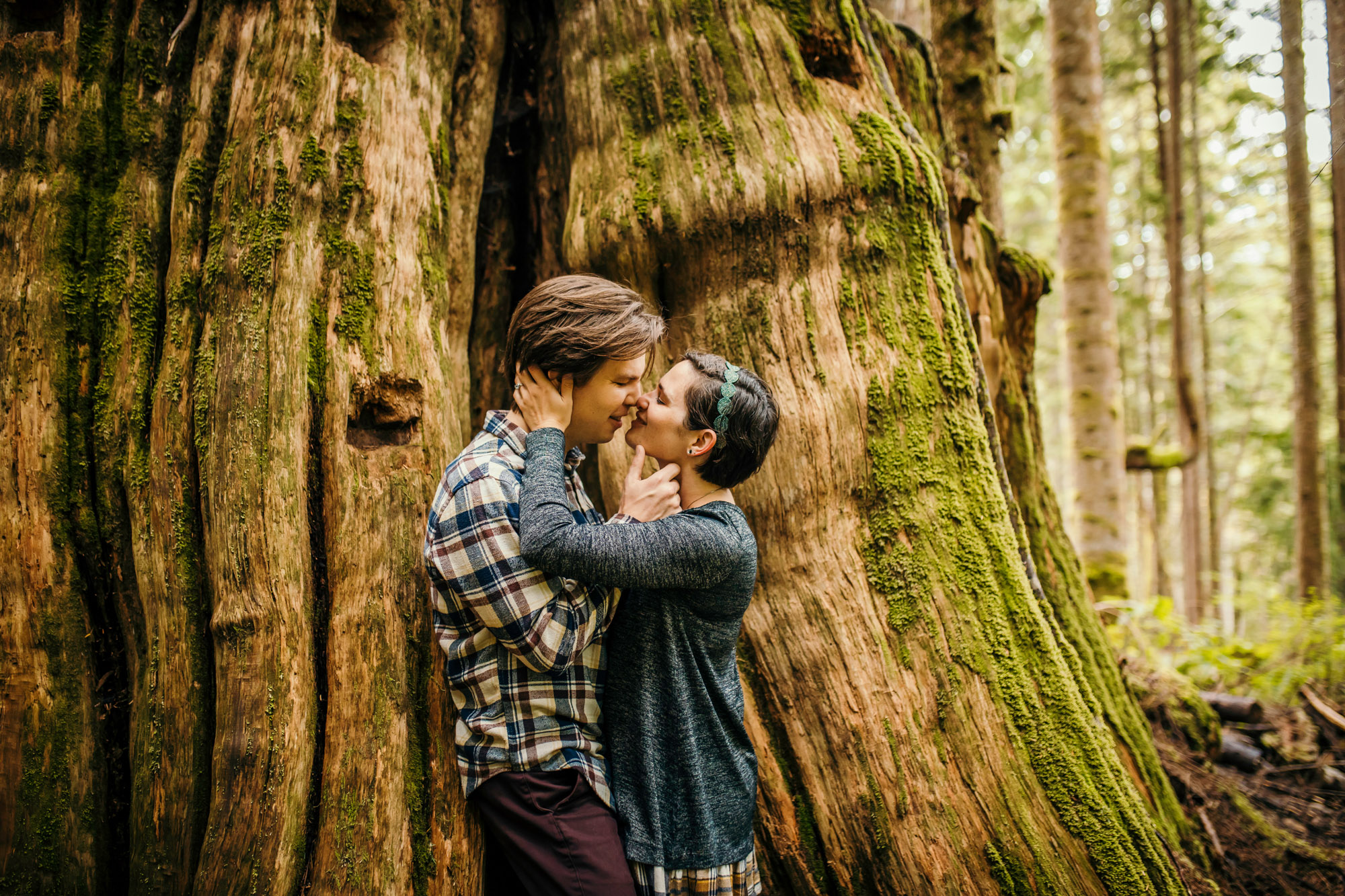 Cascade Mountain adventure engagement session by Seattle wedding photographer James Thomas Long Photography