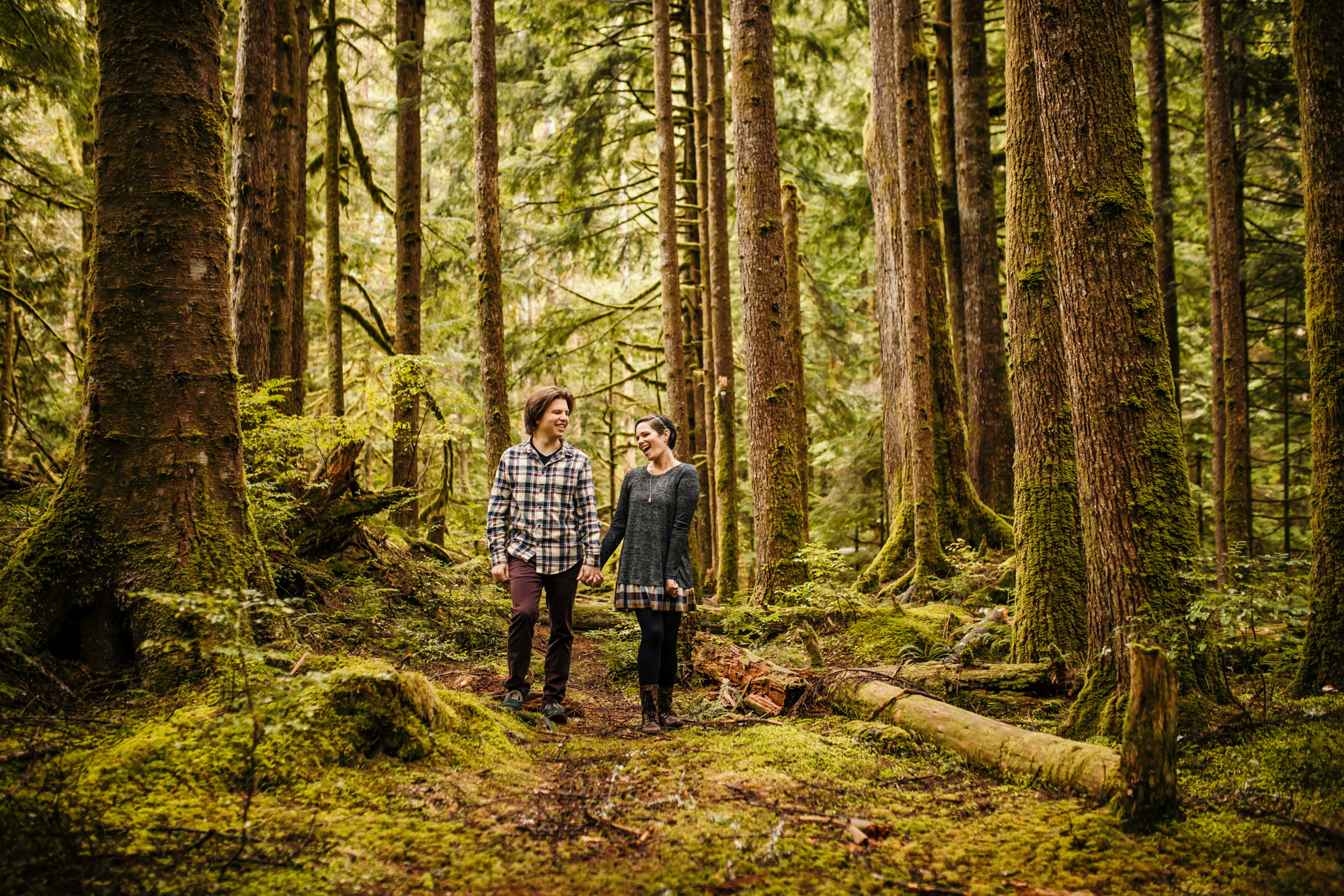 Cascade Mountain adventure engagement session by Seattle wedding photographer James Thomas Long Photography