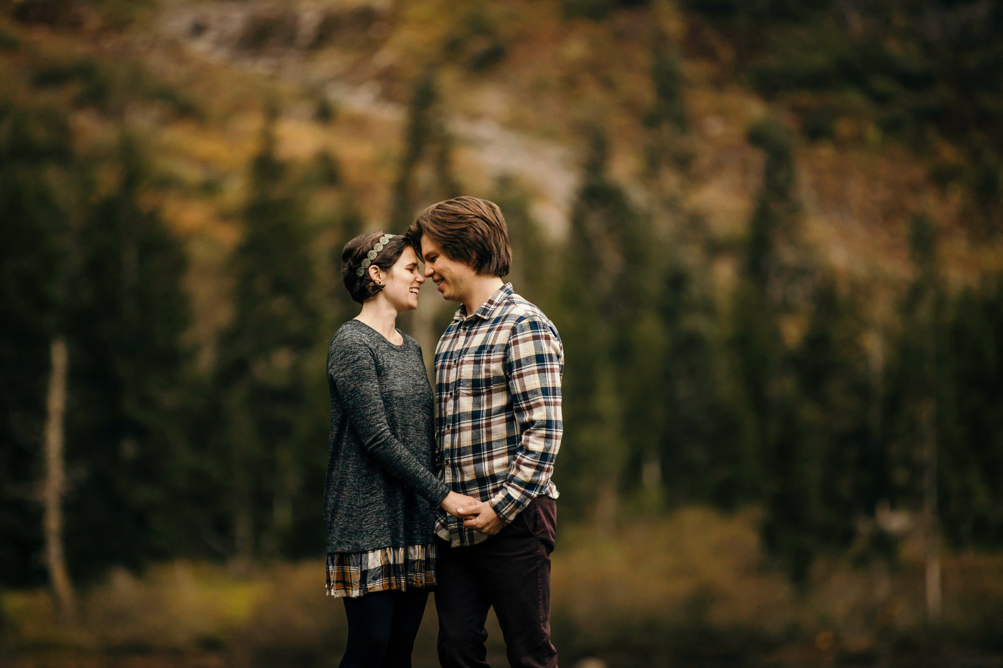 Cascade Mountain adventure engagement session by Seattle wedding photographer James Thomas Long Photography