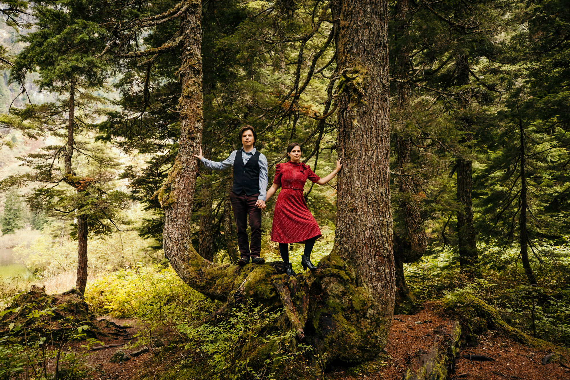 Cascade Mountain adventure engagement session by Seattle wedding photographer James Thomas Long Photography