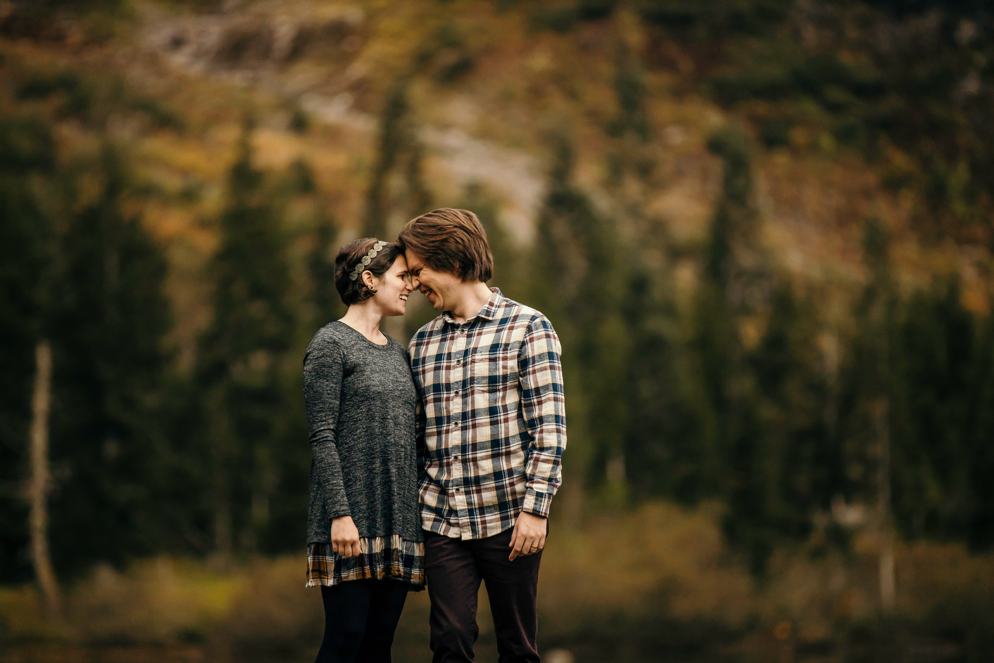 Cascade Mountain adventure engagement session by Seattle wedding photographer James Thomas Long Photography