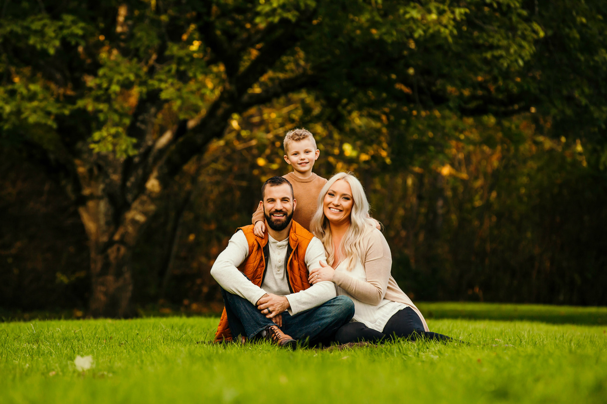 Family of three by Seattle Family Photographer James Thomas Long Photography