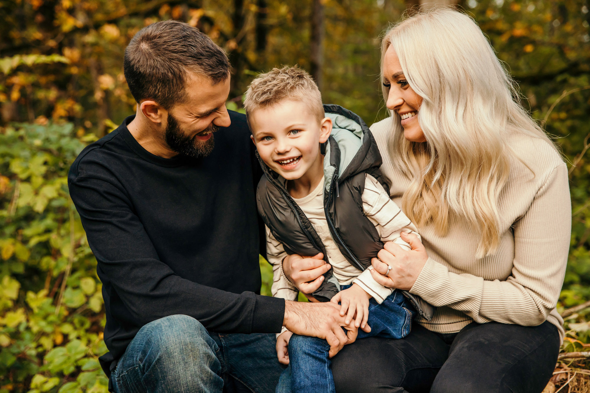 Family of three by Seattle Family Photographer James Thomas Long Photography