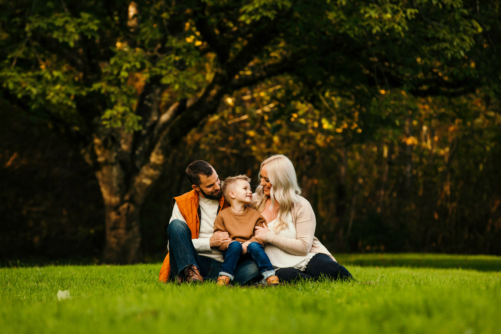 Family of three by Seattle Family Photographer James Thomas Long Photography