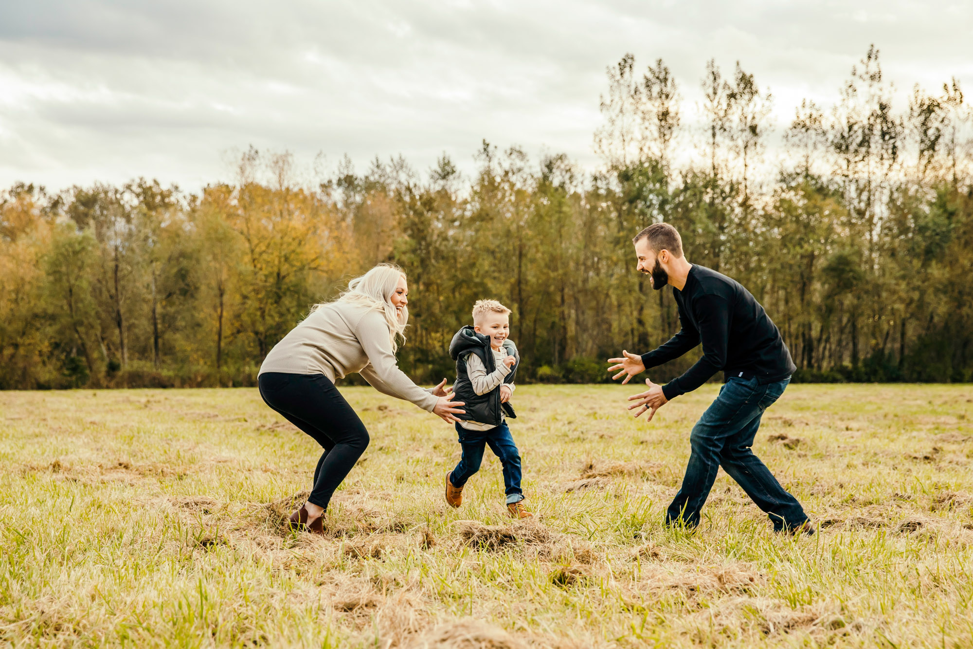 Family of three by Seattle Family Photographer James Thomas Long Photography