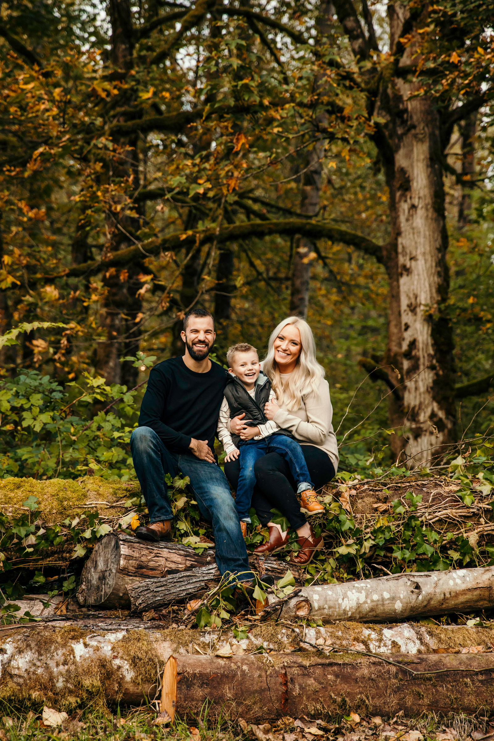 Family of three by Seattle Family Photographer James Thomas Long Photography