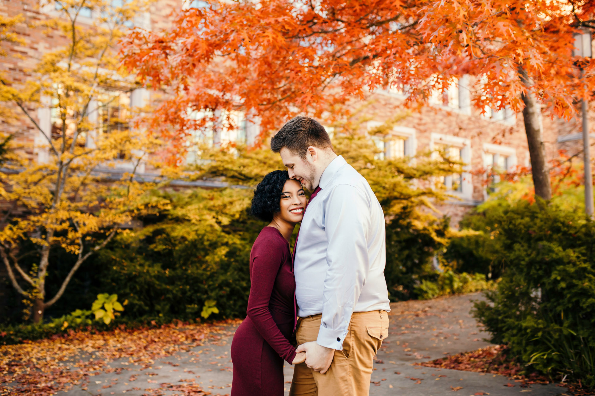 University of Washington engagement session by Seattle wedding photographer James Thomas Long Photography