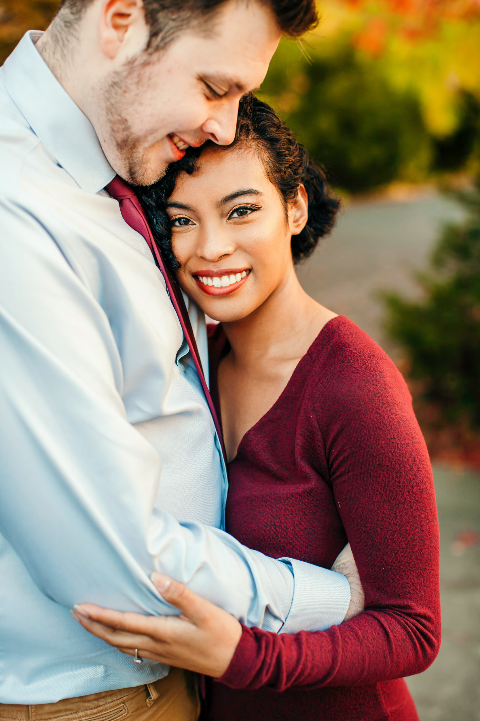 University of Washington engagement session by Seattle wedding photographer James Thomas Long Photography