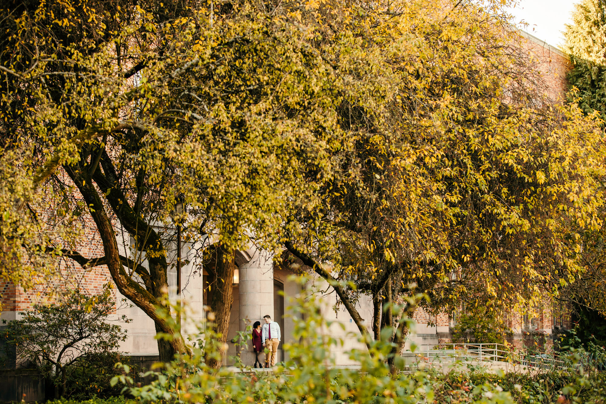 University of Washington engagement session by Seattle wedding photographer James Thomas Long Photography