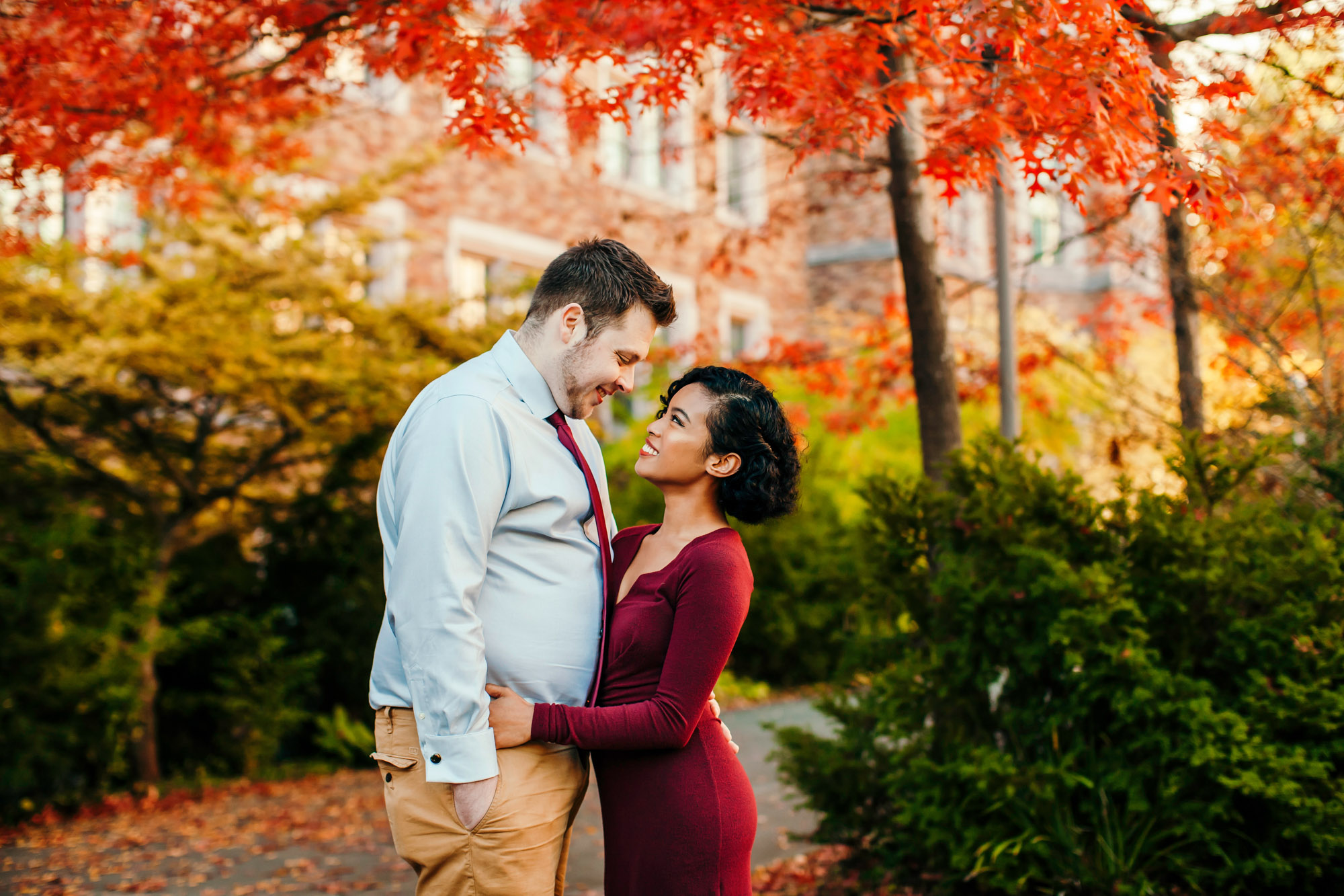 University of Washington engagement session by Seattle wedding photographer James Thomas Long Photography