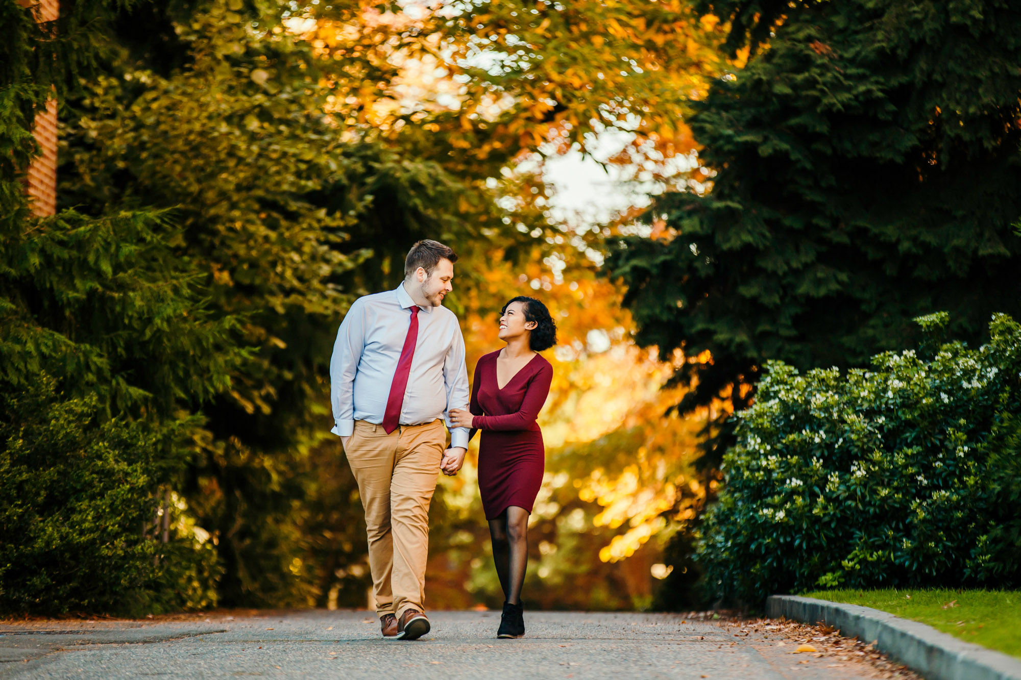 University of Washington engagement session by Seattle wedding photographer James Thomas Long Photography