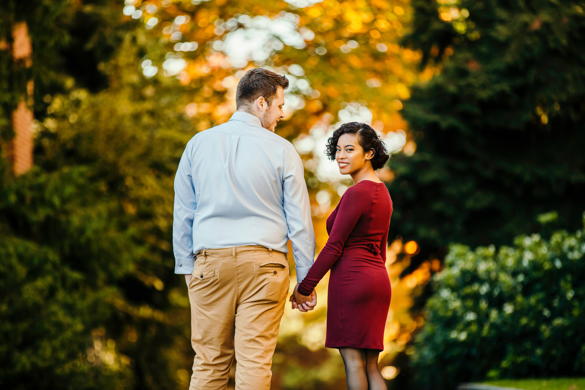 University of Washington engagement session by Seattle wedding photographer James Thomas Long Photography