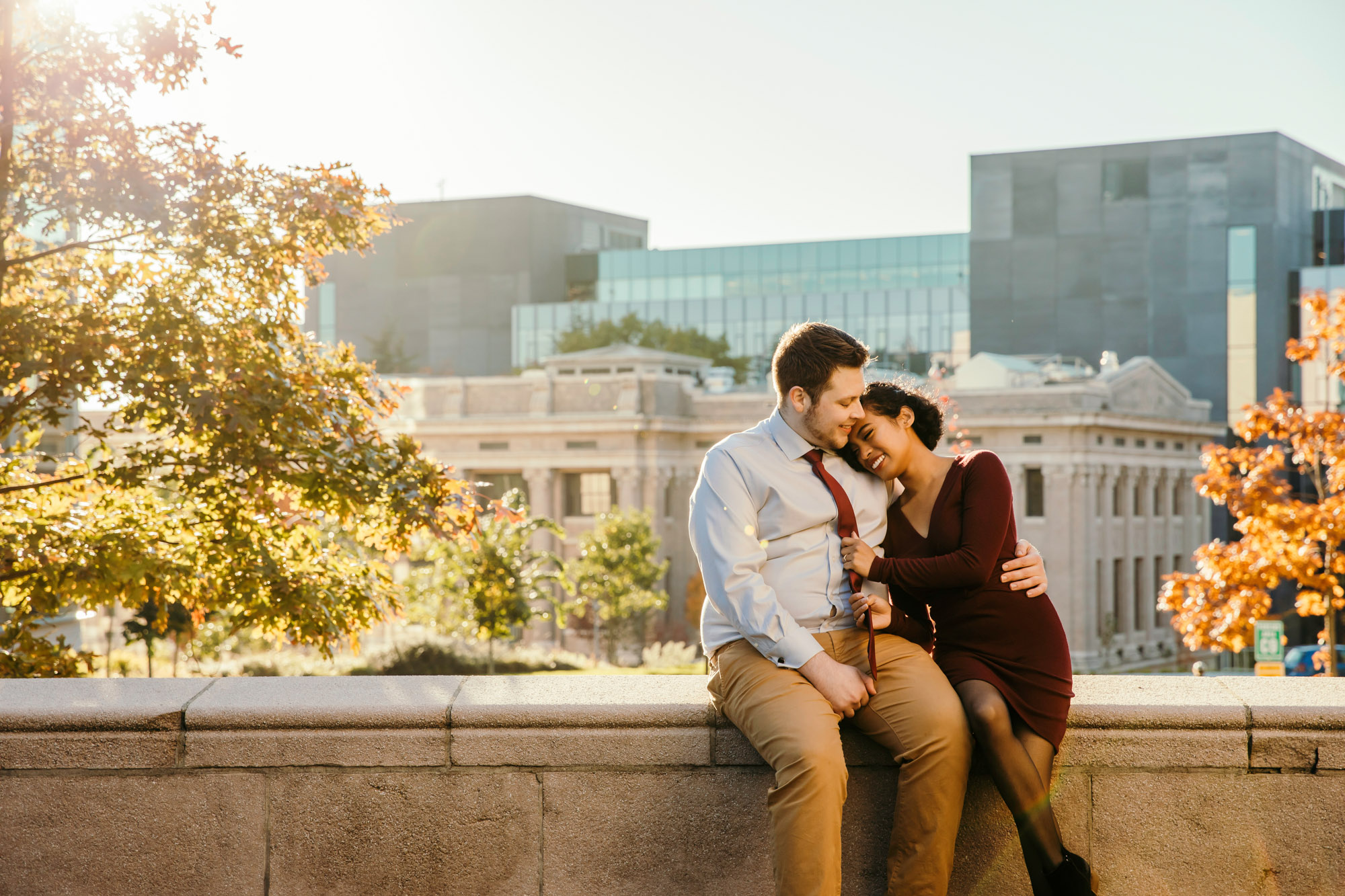 University of Washington engagement session by Seattle wedding photographer James Thomas Long Photography