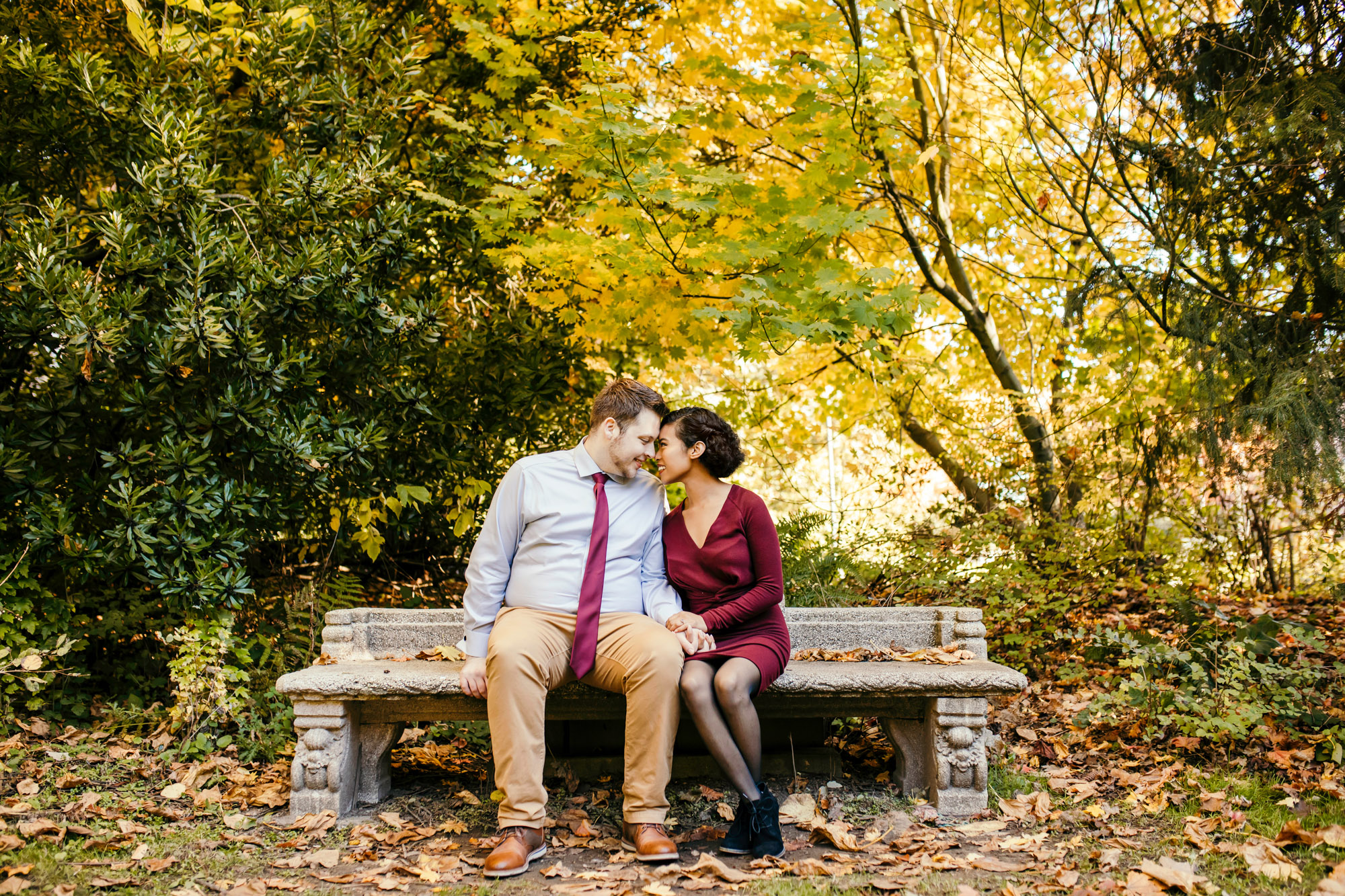 University of Washington engagement session by Seattle wedding photographer James Thomas Long Photography