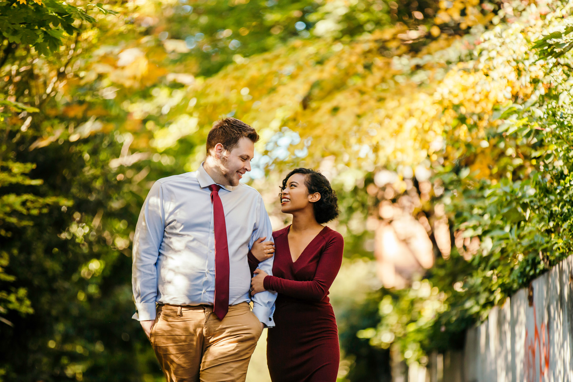 University of Washington engagement session by Seattle wedding photographer James Thomas Long Photography