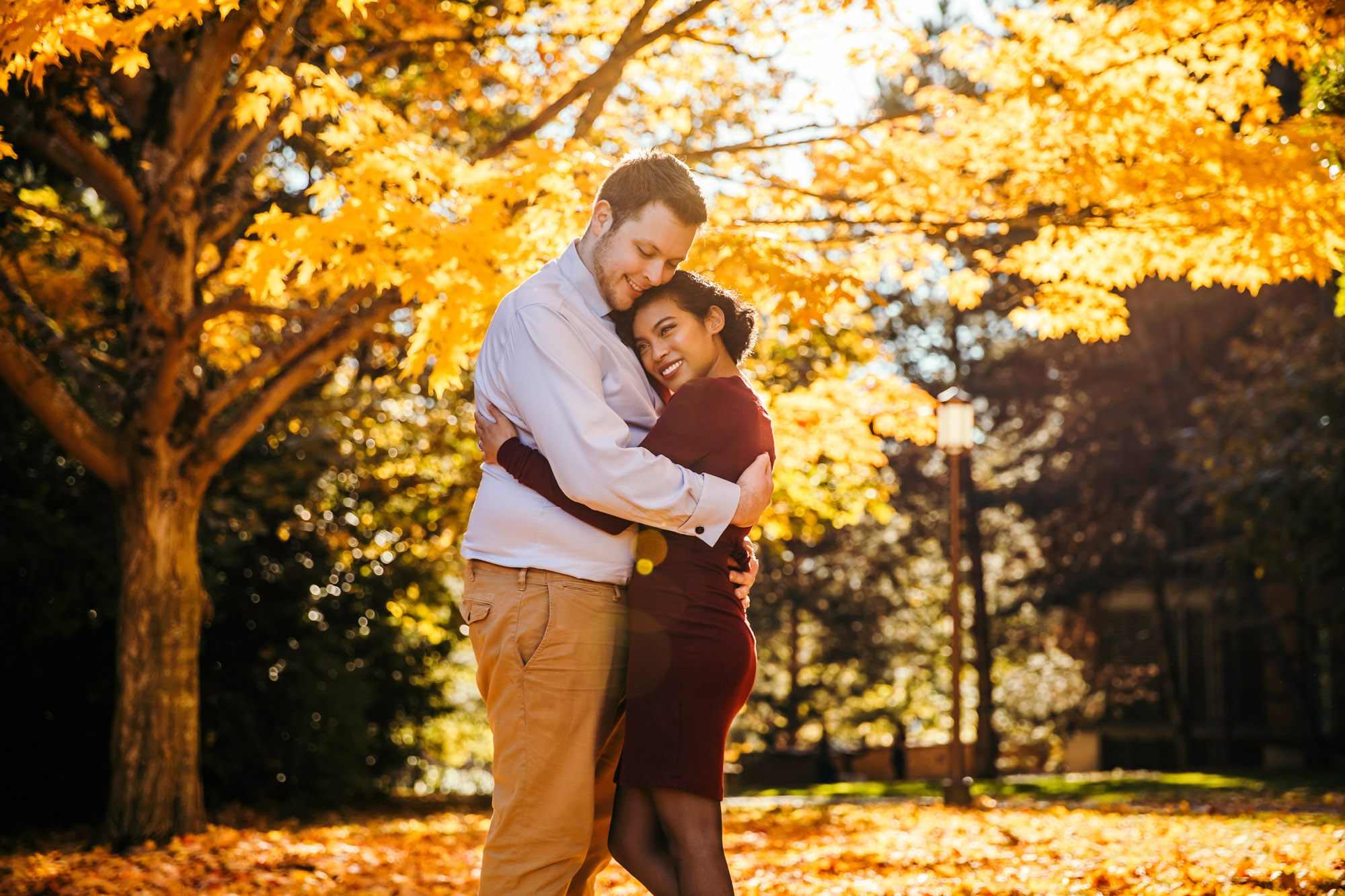 University of Washington engagement session by Seattle wedding photographer James Thomas Long Photography