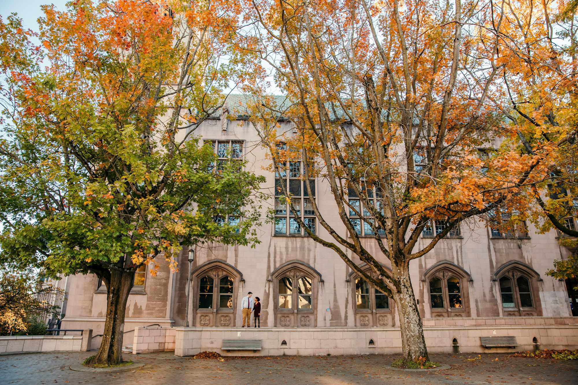 University of Washington engagement session by Seattle wedding photographer James Thomas Long Photography