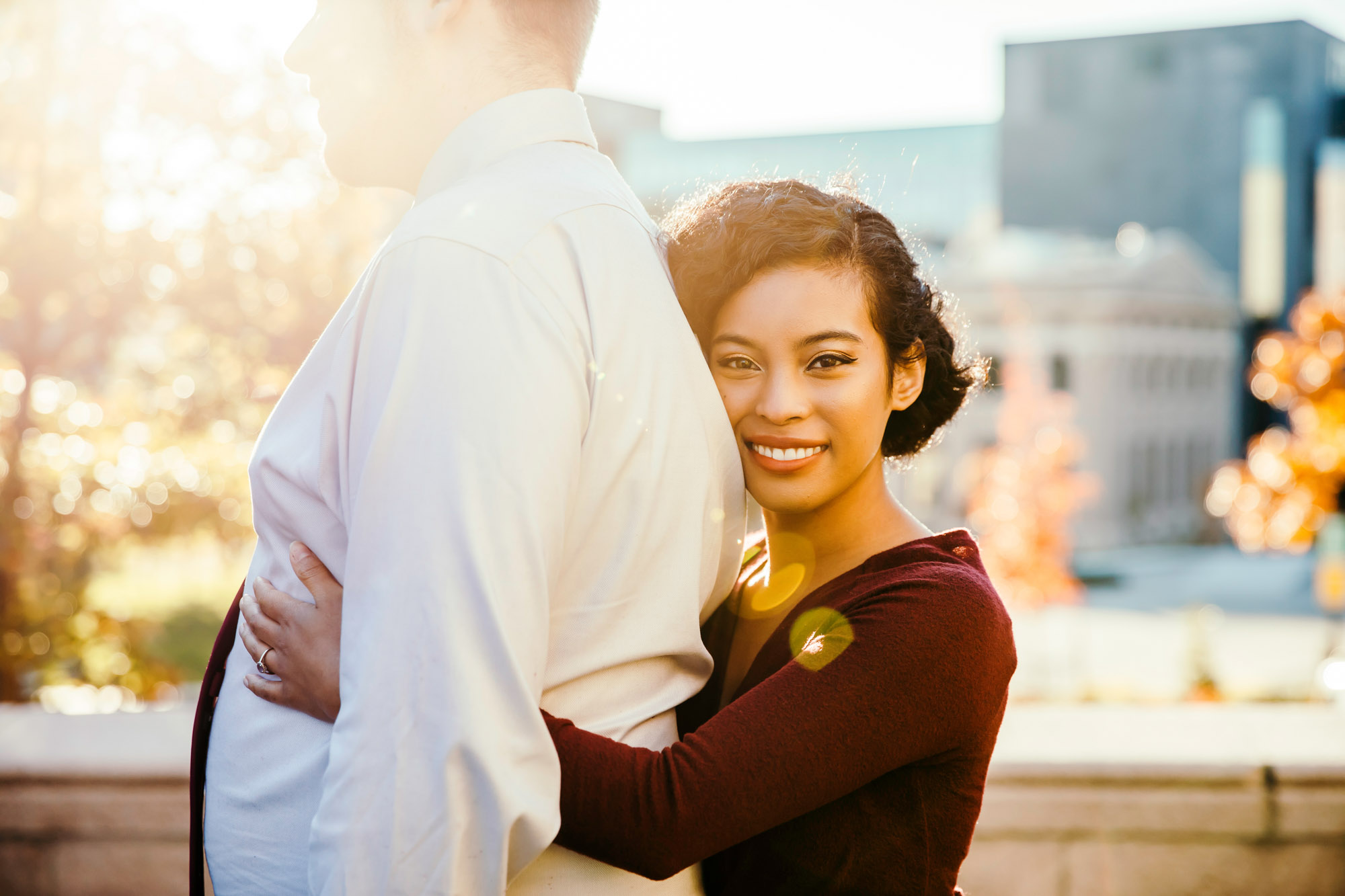 University of Washington engagement session by Seattle wedding photographer James Thomas Long Photography