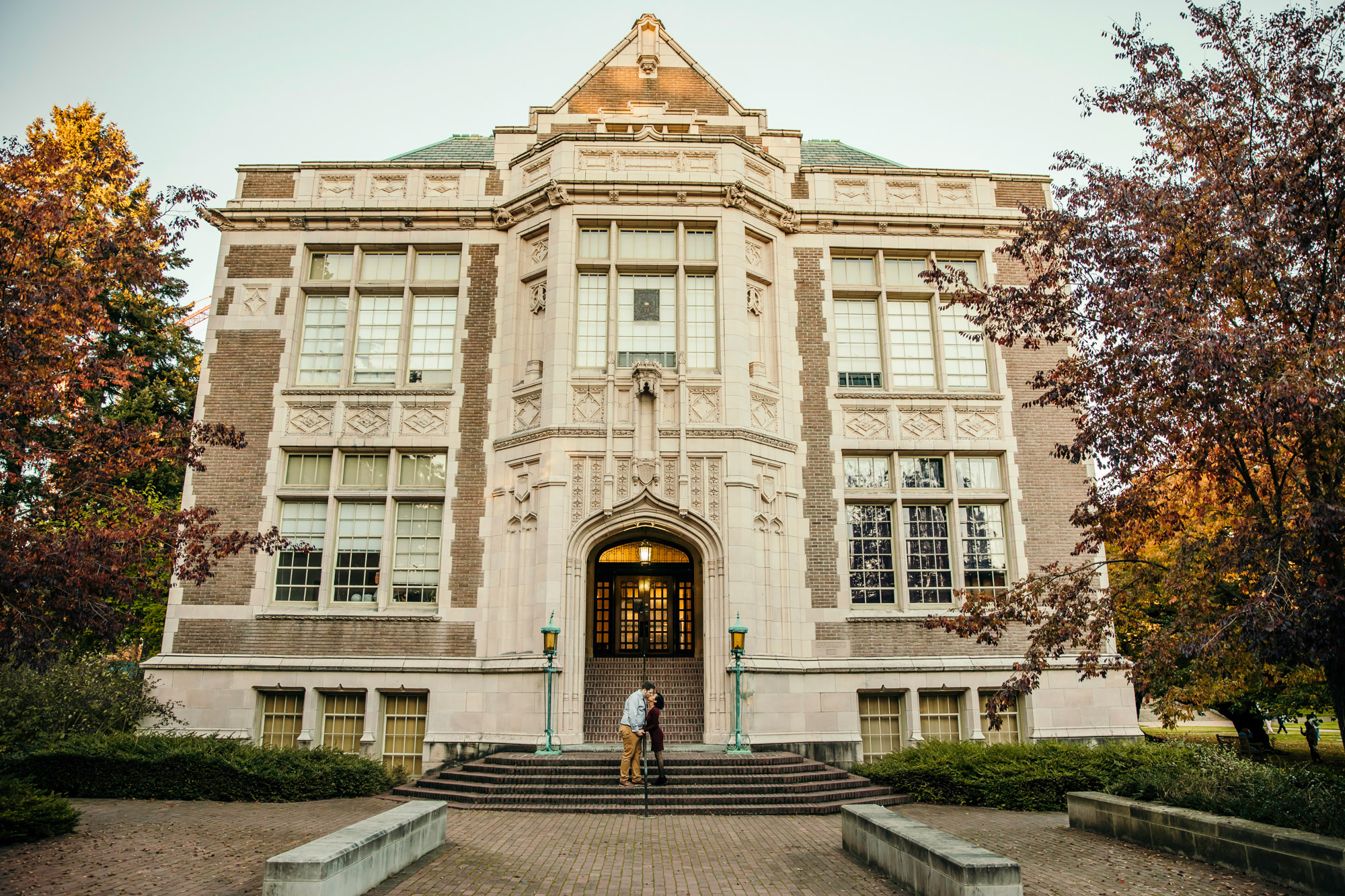 University of Washington engagement session by Seattle wedding photographer James Thomas Long Photography