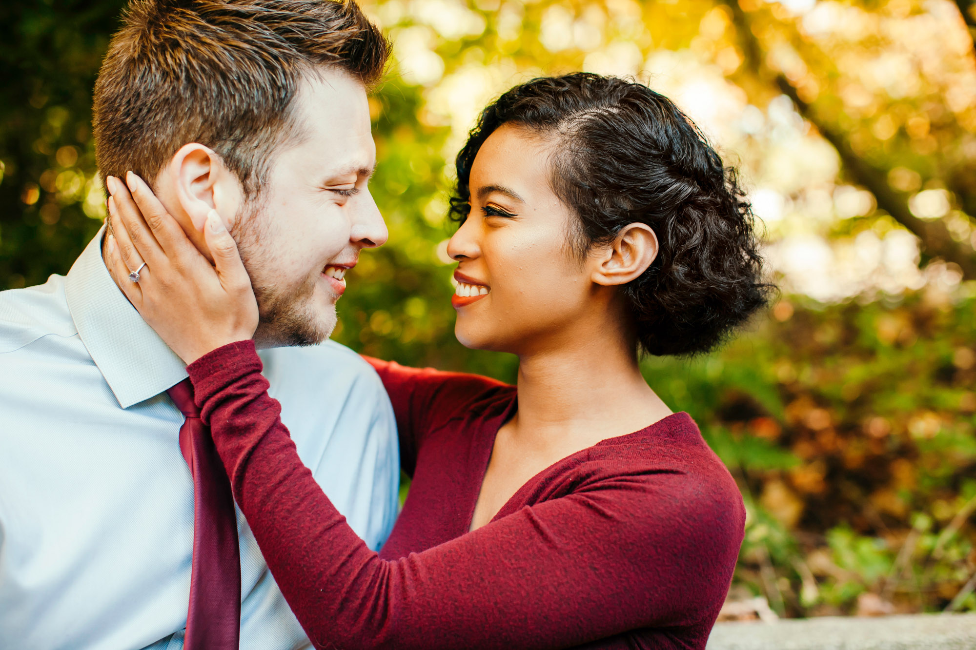 University of Washington engagement session by Seattle wedding photographer James Thomas Long Photography