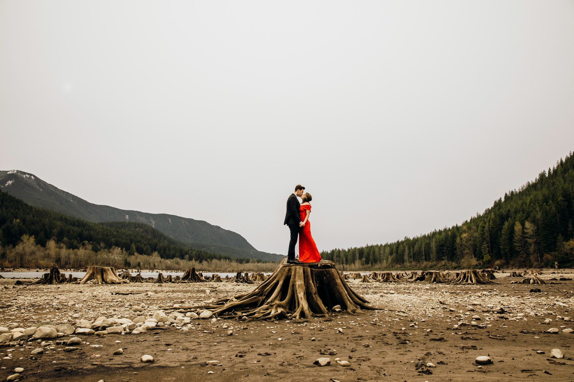 Adventure engagement session in the Cascade Mountains by Seattle wedding photographer James Thomas Long Photography