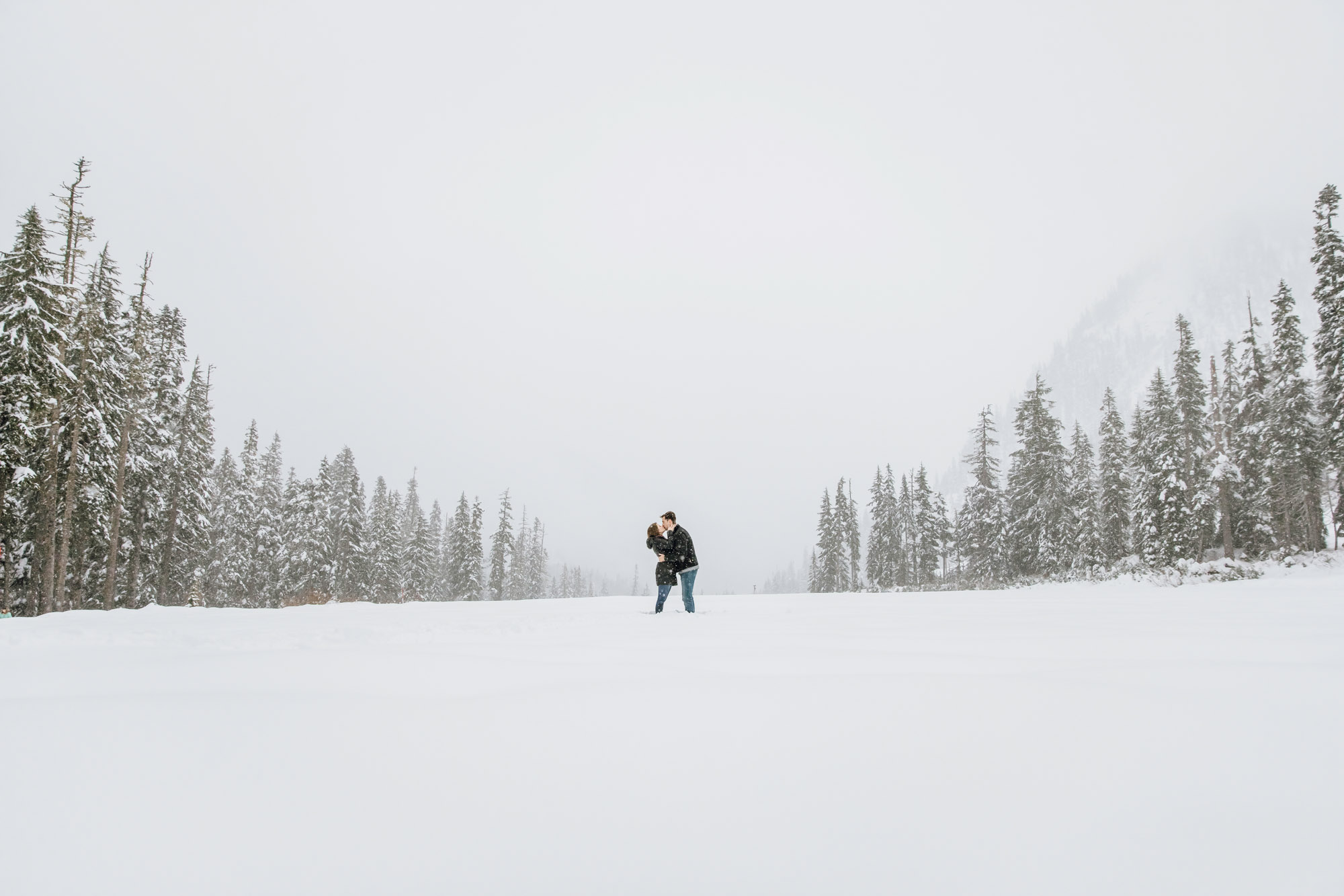 Adventure engagement session in the Cascade Mountains by Seattle wedding photographer James Thomas Long Photography